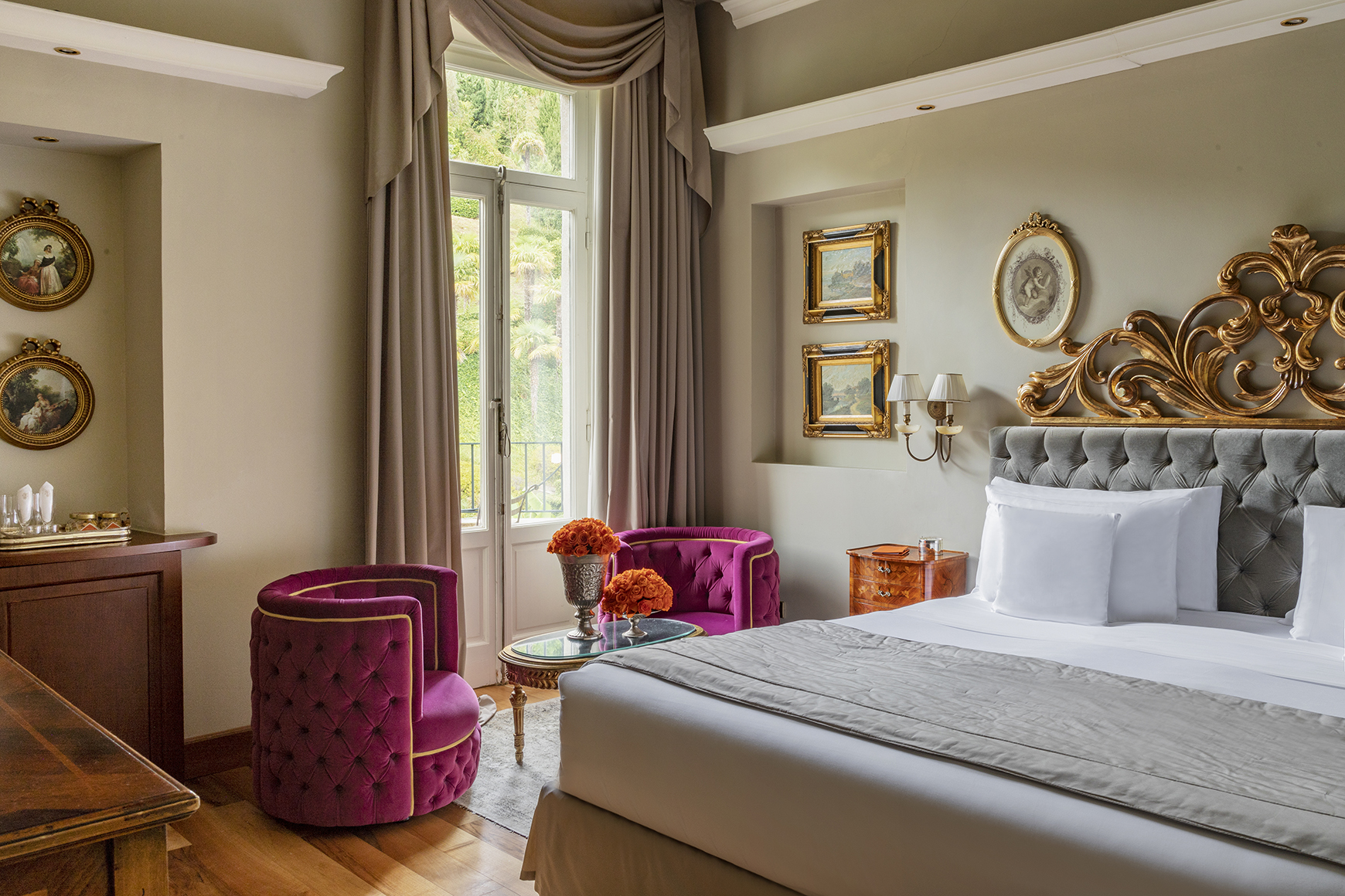 Europe, Italy, Italian Lakes, Lake Como, Grand Hotel Tremezzo, Park View Prestige Room