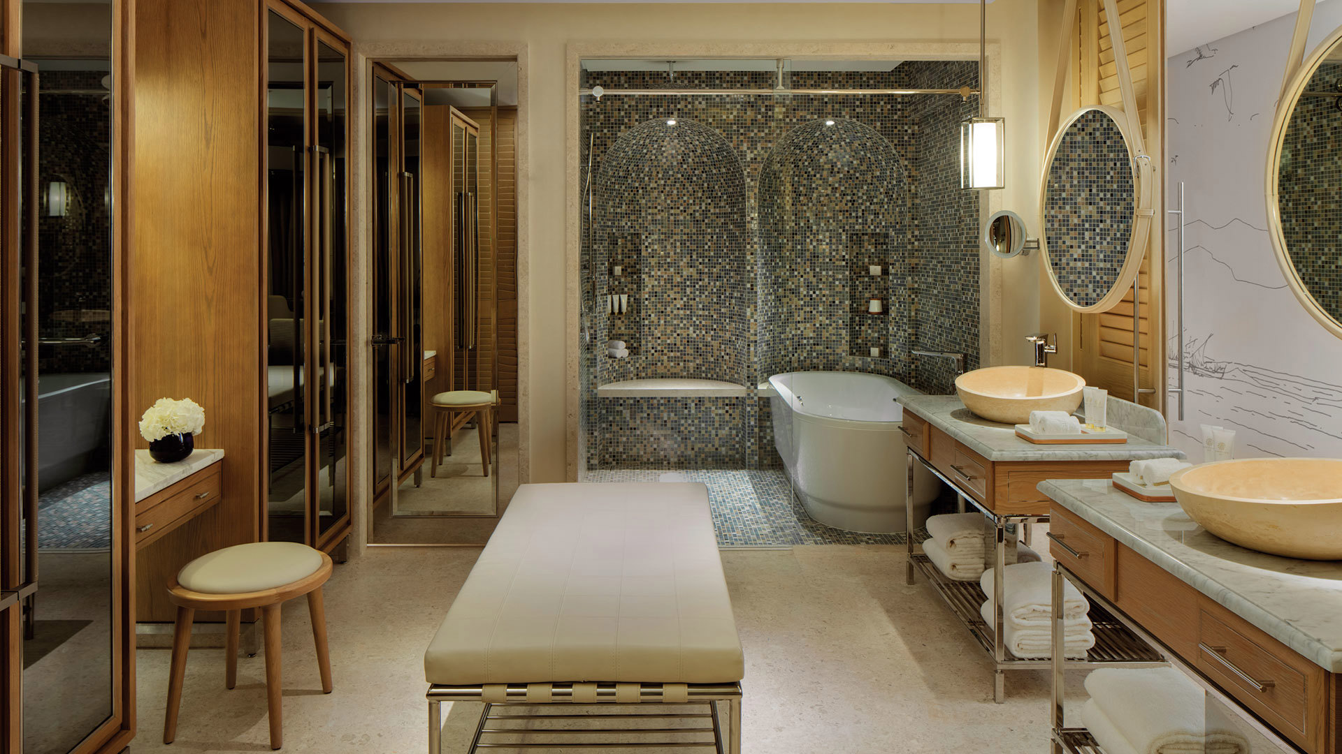 Indian Ocean, Arab Emirates, Dubai, Jumeirah Al Naseem, Deluxe bathroom