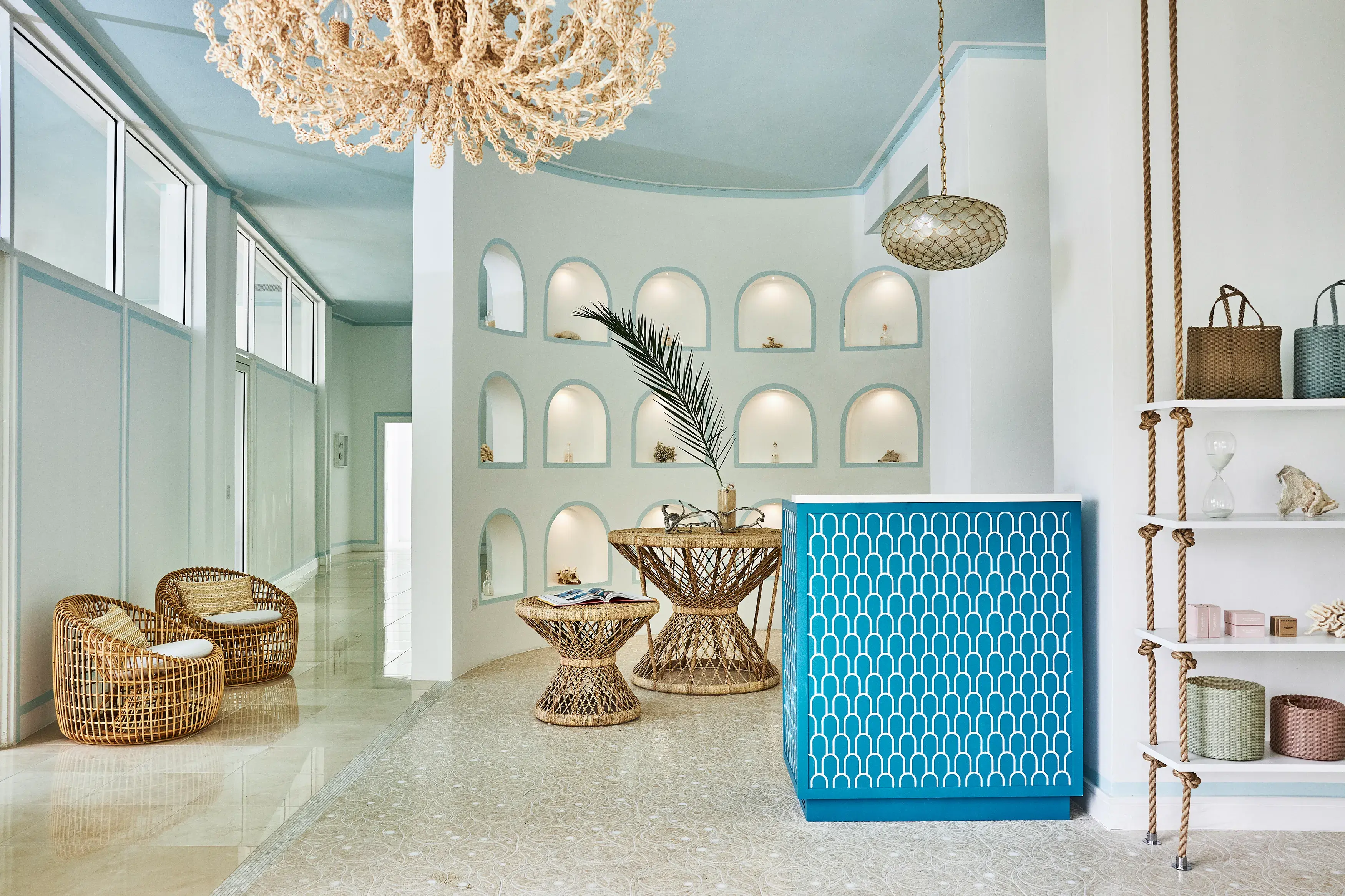 Malliouhana Spa in Anguilla featuring serene Caribbean-inspired interiors, coastal décor, and a luxurious wellness retreat atmosphere