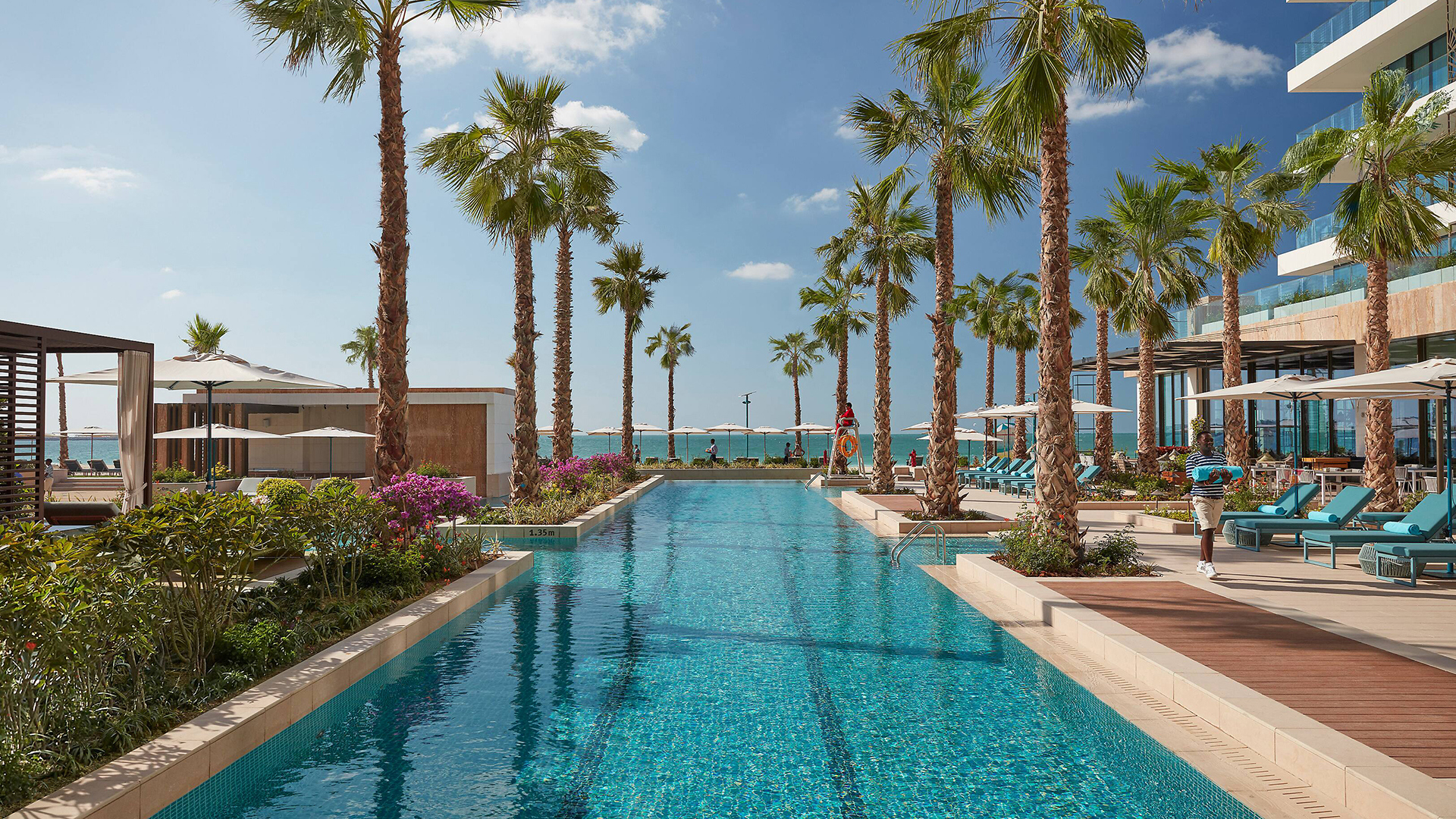 Indian Ocean, Arab Emirates, Dubai, Mandarin Oriental Jumeira, Pool