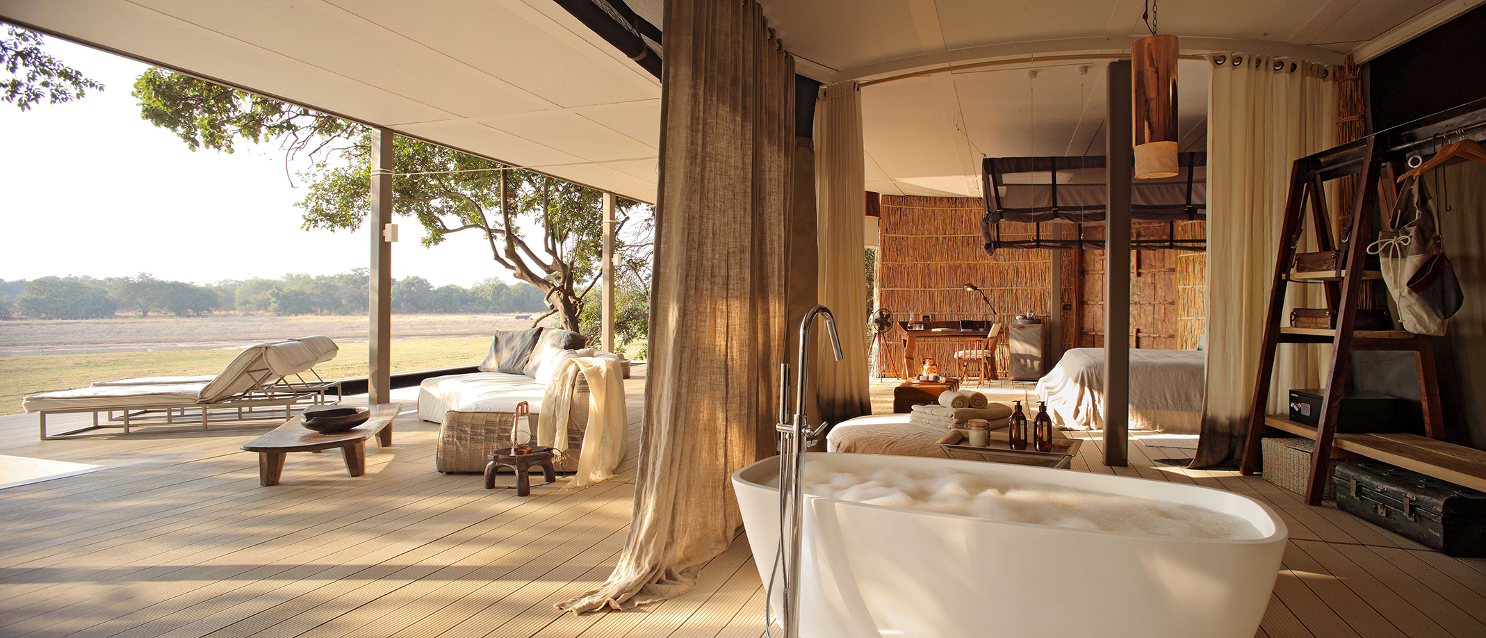 Africa, Zambia, Time + Tide Chinzombo, luxury safari tent
