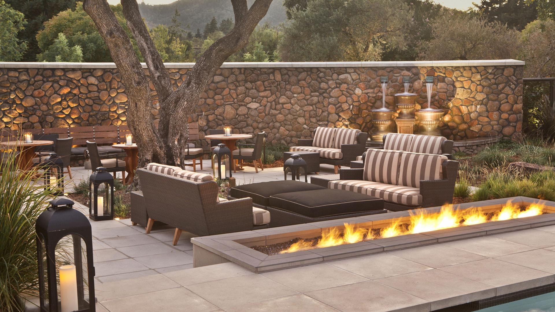 North america & canada, California, Yountville hotel, Firepit pool