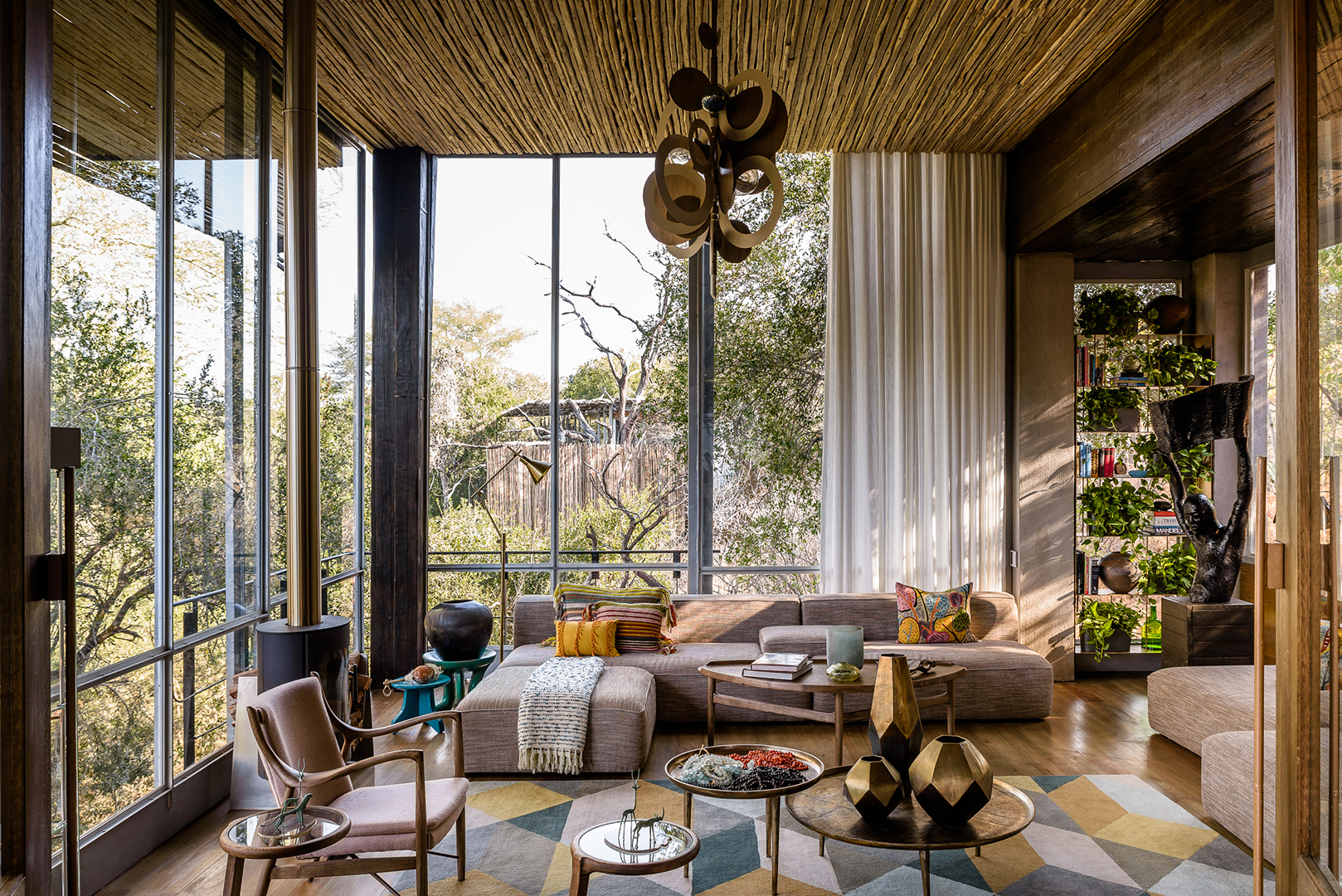 Africa, South Africa, Sweni Lodge at Singita Private Game Reserve, Living space