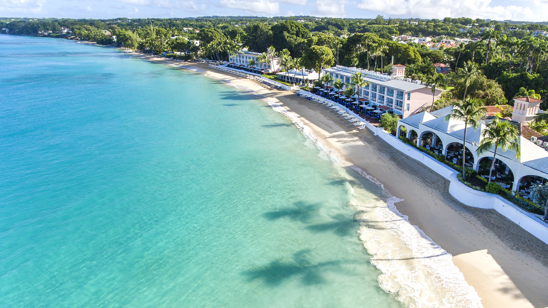 Caribbean, Barbados, Fairmont Royal Pavilion, Beach view