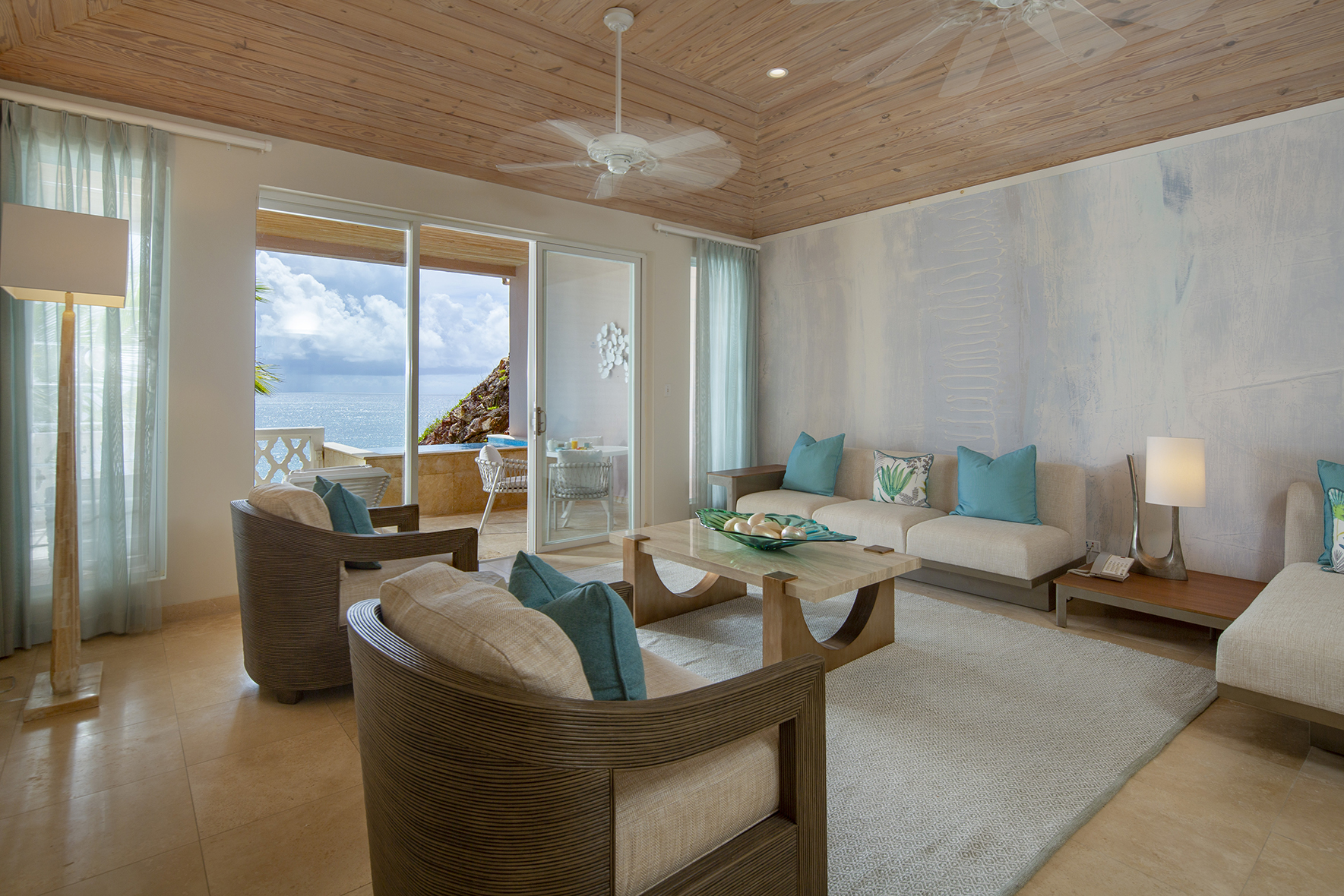 Caribbean & Mexico, Antigua, Curtain Bluff, Cliff Suite Living Room
