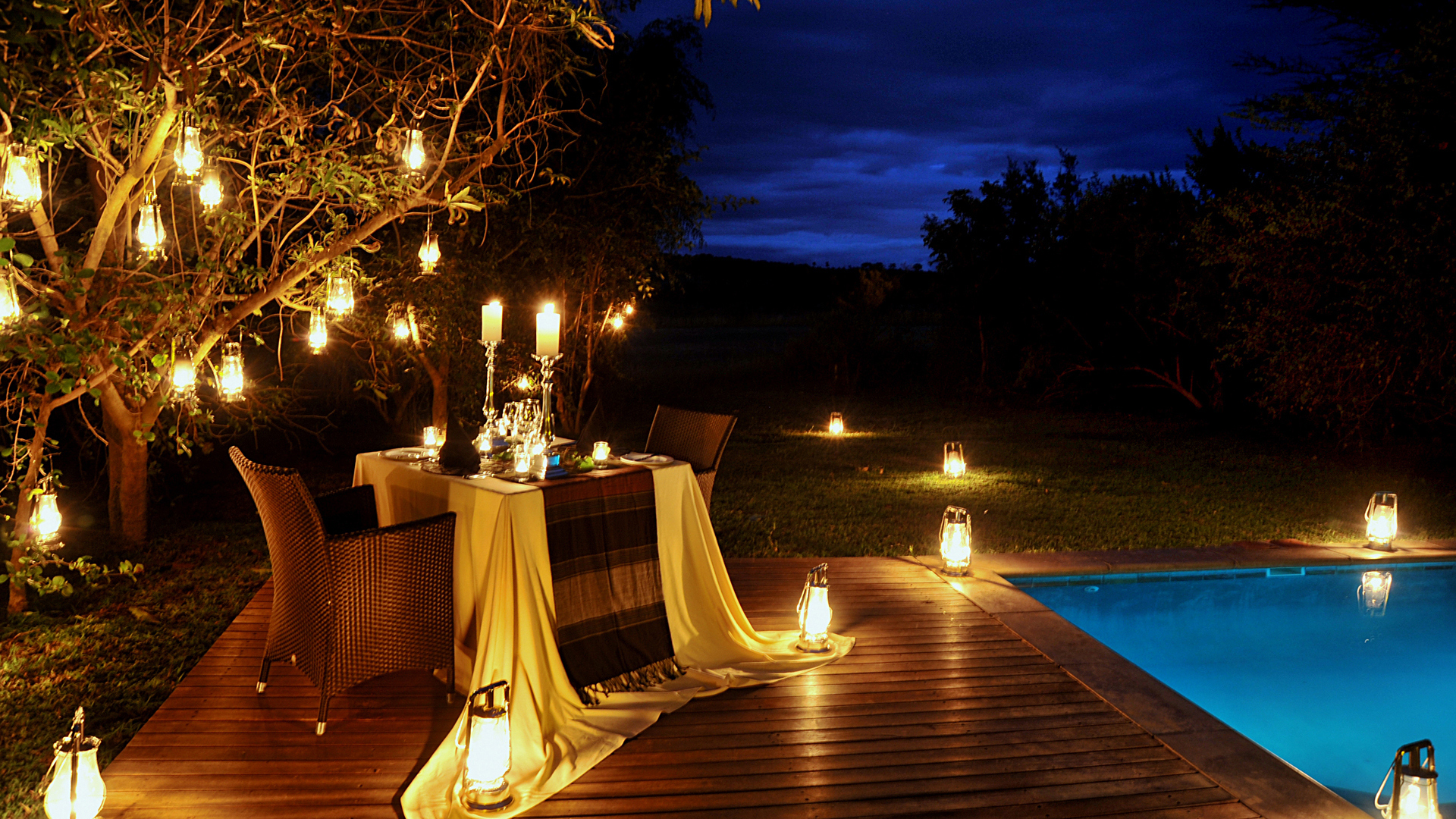 Africa, South africa, Savanna private game reserve, Private dining