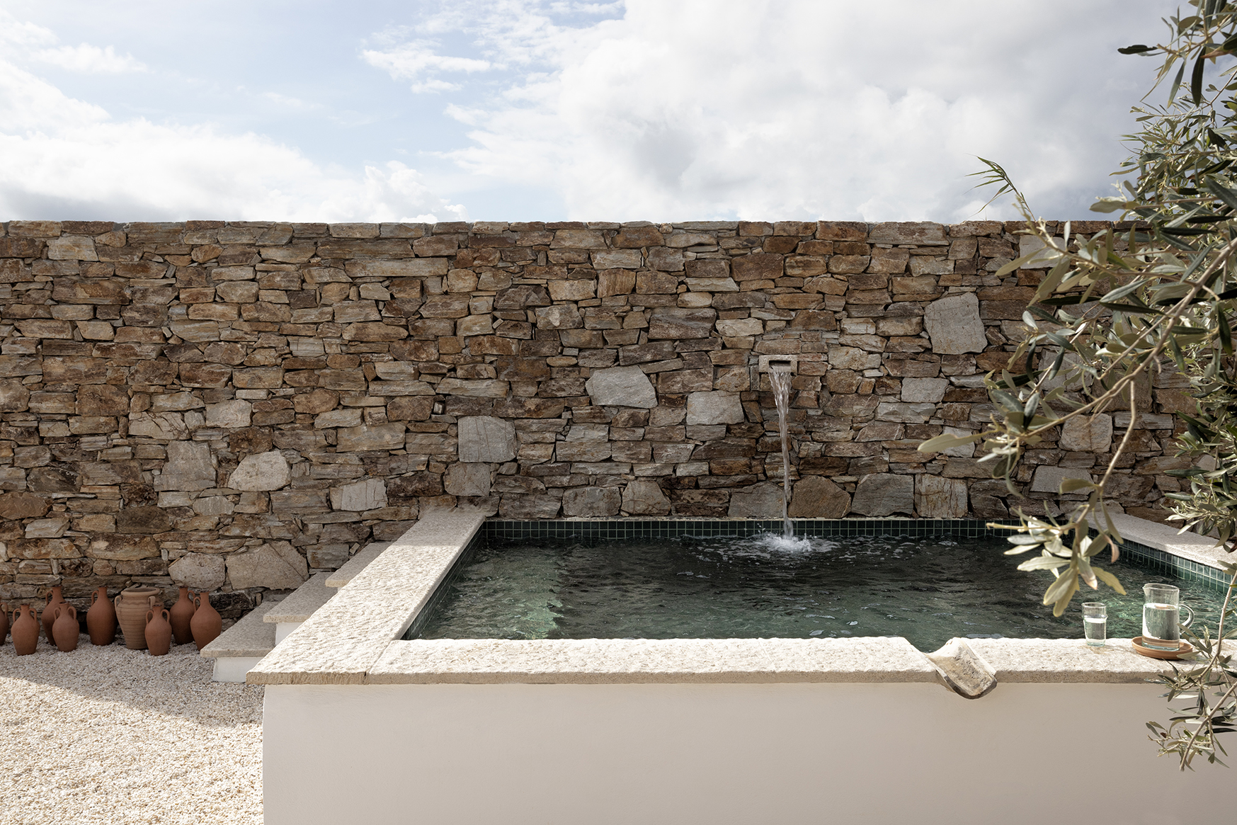 Europe, Greece, Antiparos, The Rooster, Farmhouse plunge pool
