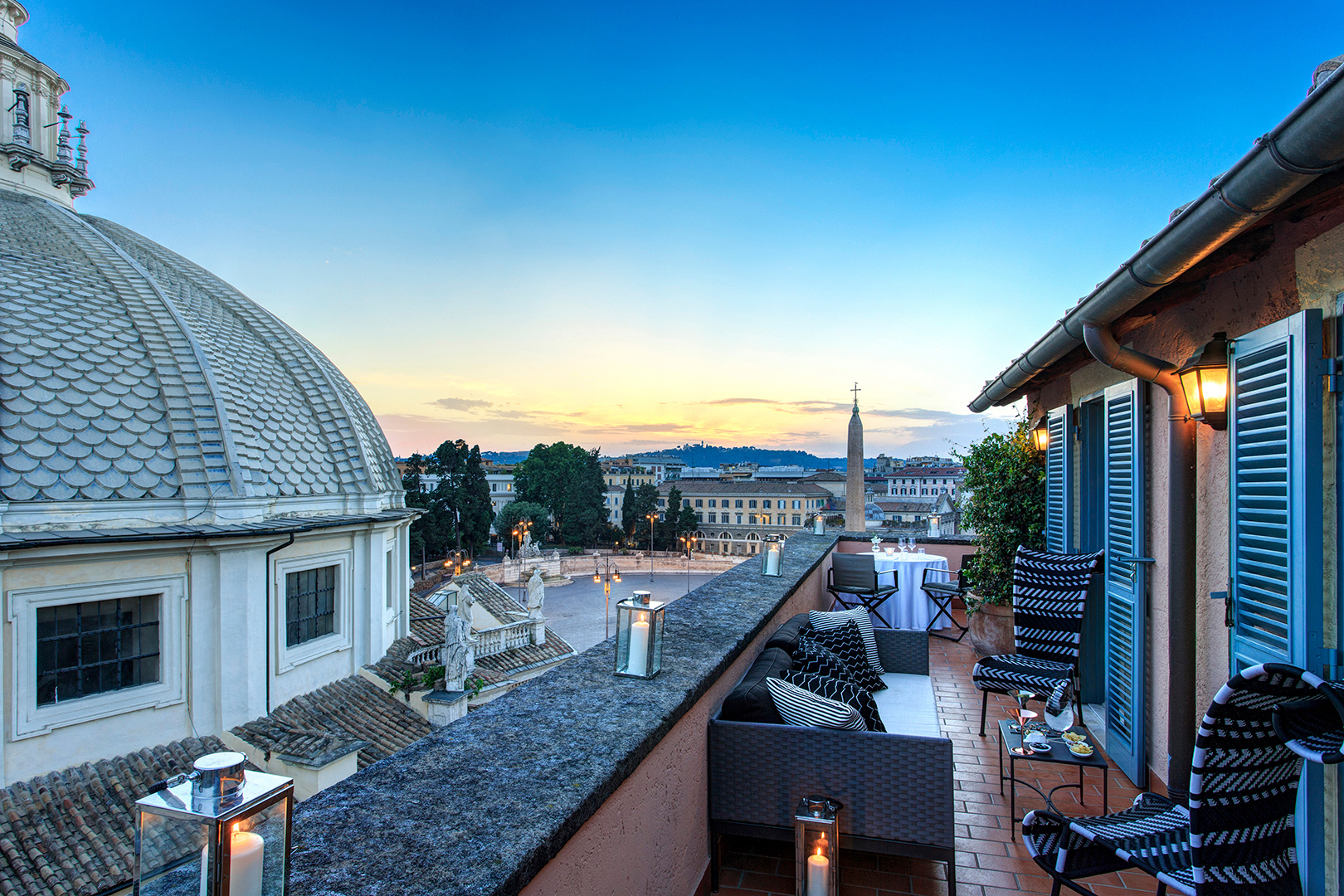 Europe, Italy, Rome, Hotel de Russie - A Rocco Forte Hotel, Popolo suite balcony