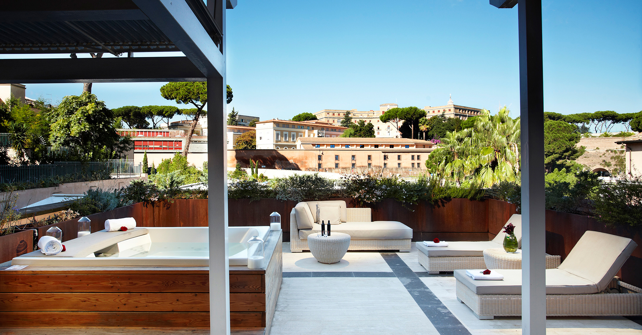Europe, Italy, Rome, Gran Meliá Rome Villa Agrippina, Supreme room private terraza