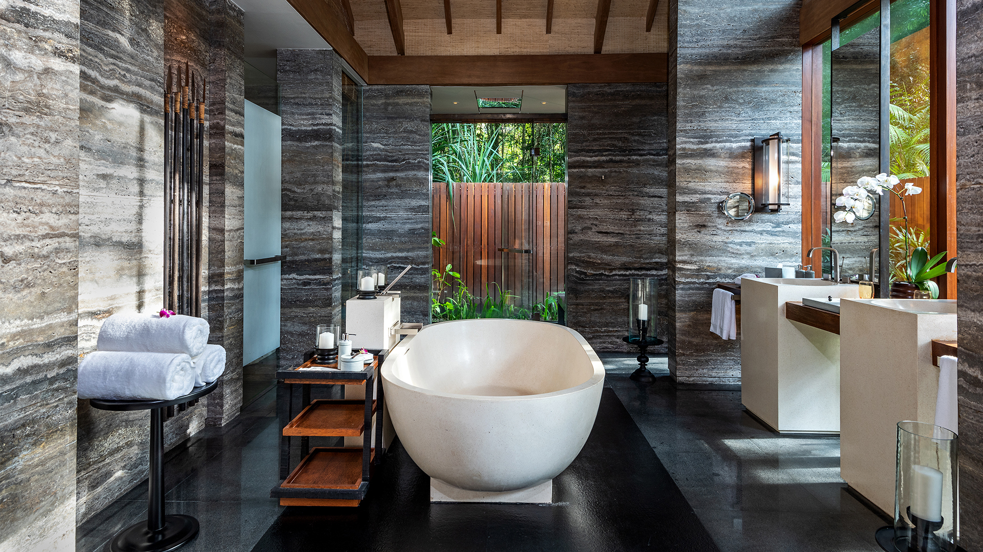 Worldwide, Malaysia, The Datai Langkawi, One Bedroom Beach Villa bathroom