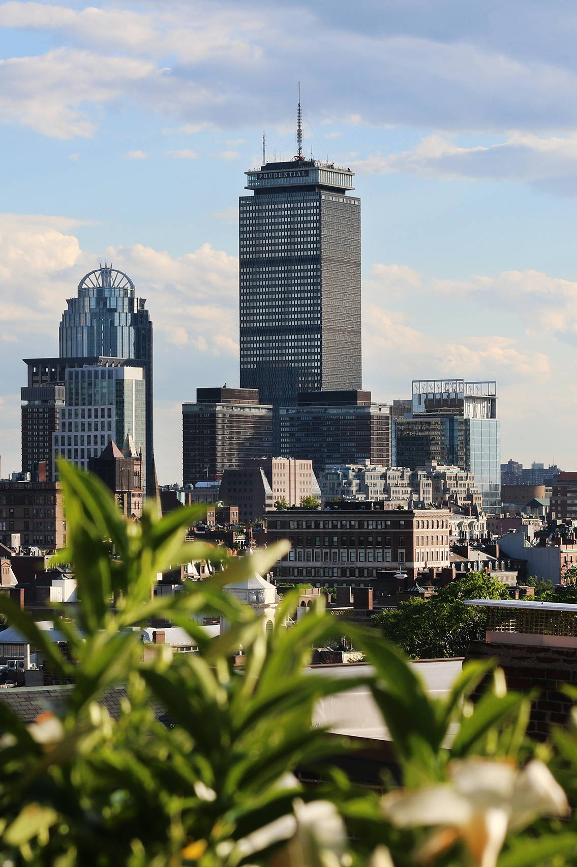 Tower block in Boston skyline
