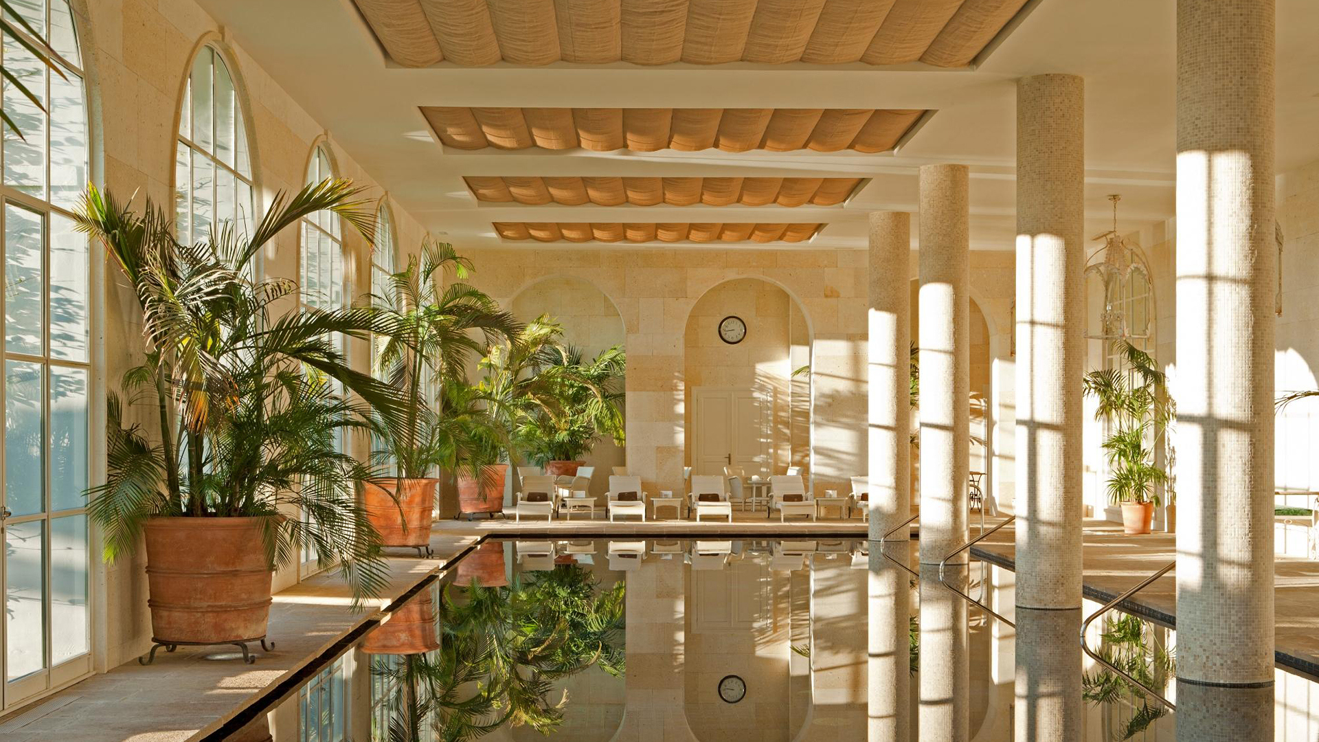 Europe, Spain, Costa del Sol, Finca Cortesin, Indoor Pool
