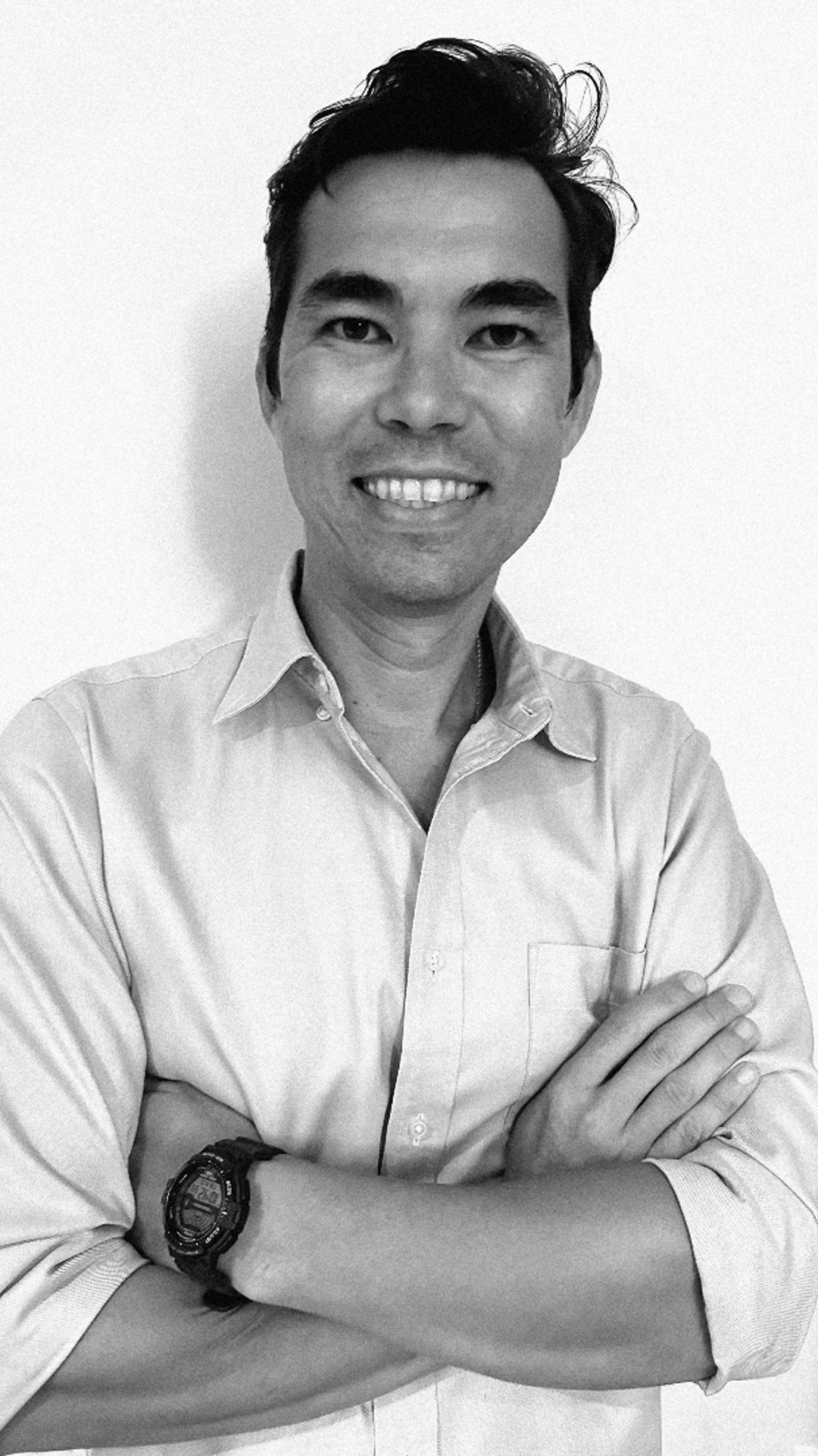 Luxury Selection, Richard Wan portrait in black and white 