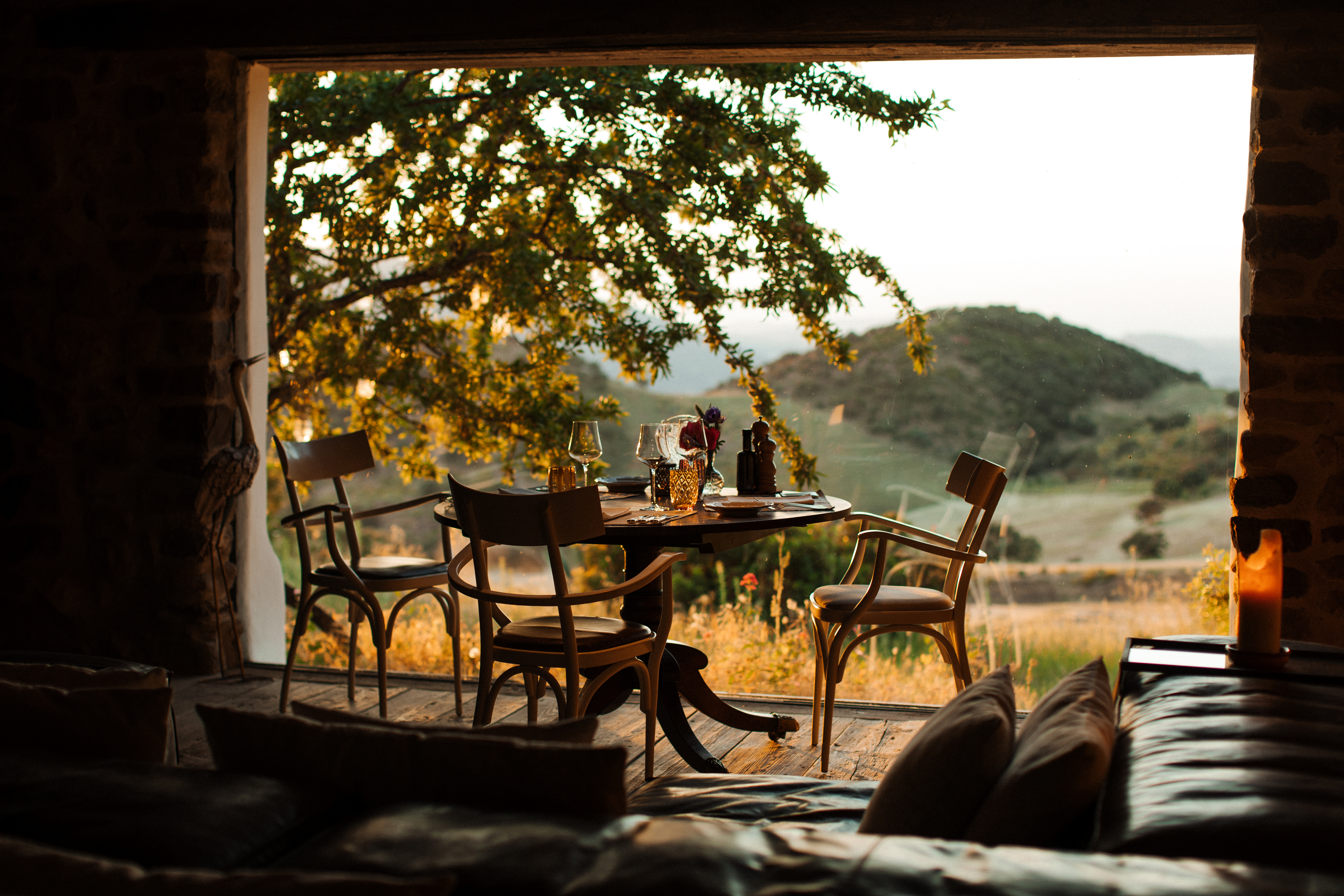 Andalucia, Finca La Donaira, dining table 