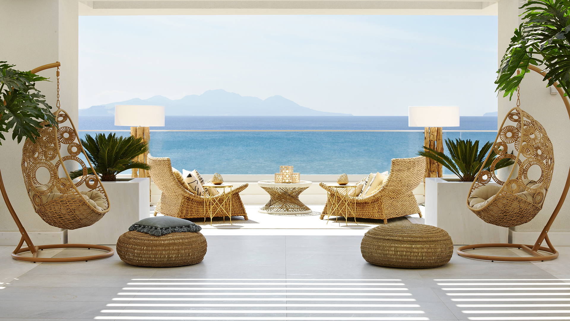 Europe, Greece, Kos, Ikos Aria, Veranda