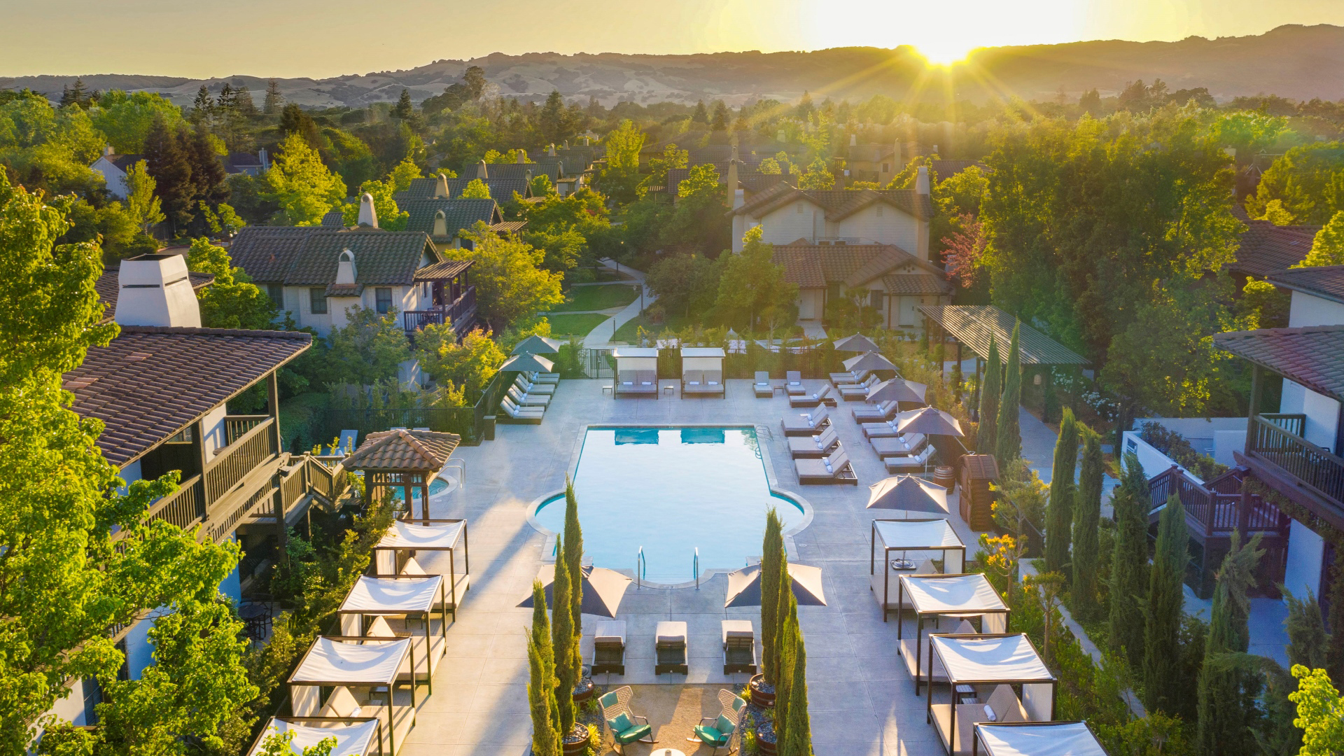 USA & Canada, California, Sonoma, The Lodge at Sonoma, Aerial