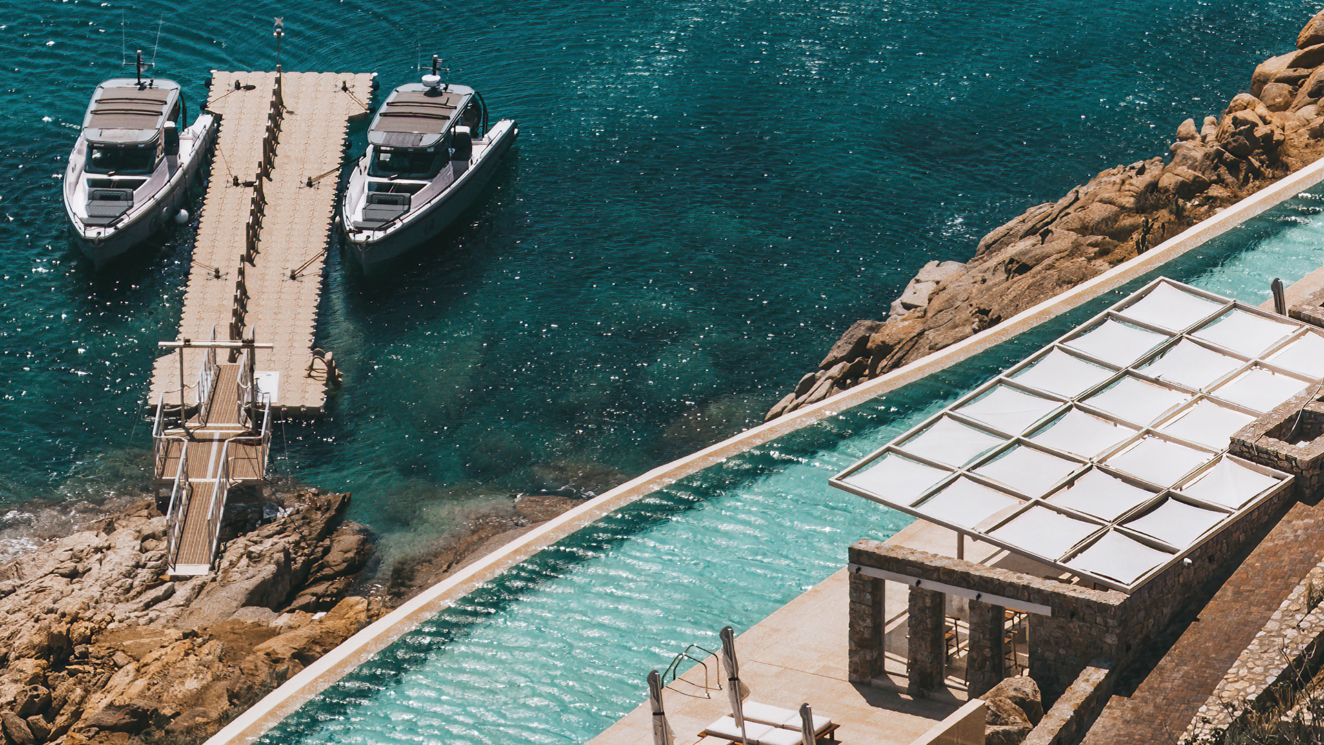 Europe, Greece, Mykonos, Cali Mykonos, Yacht Jetty