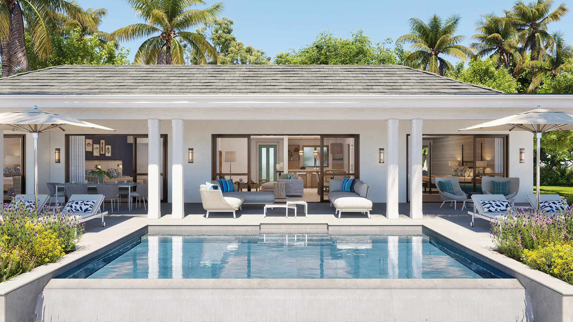 Caribbean, Antigua, Jumby Bay, Family Suite Pool