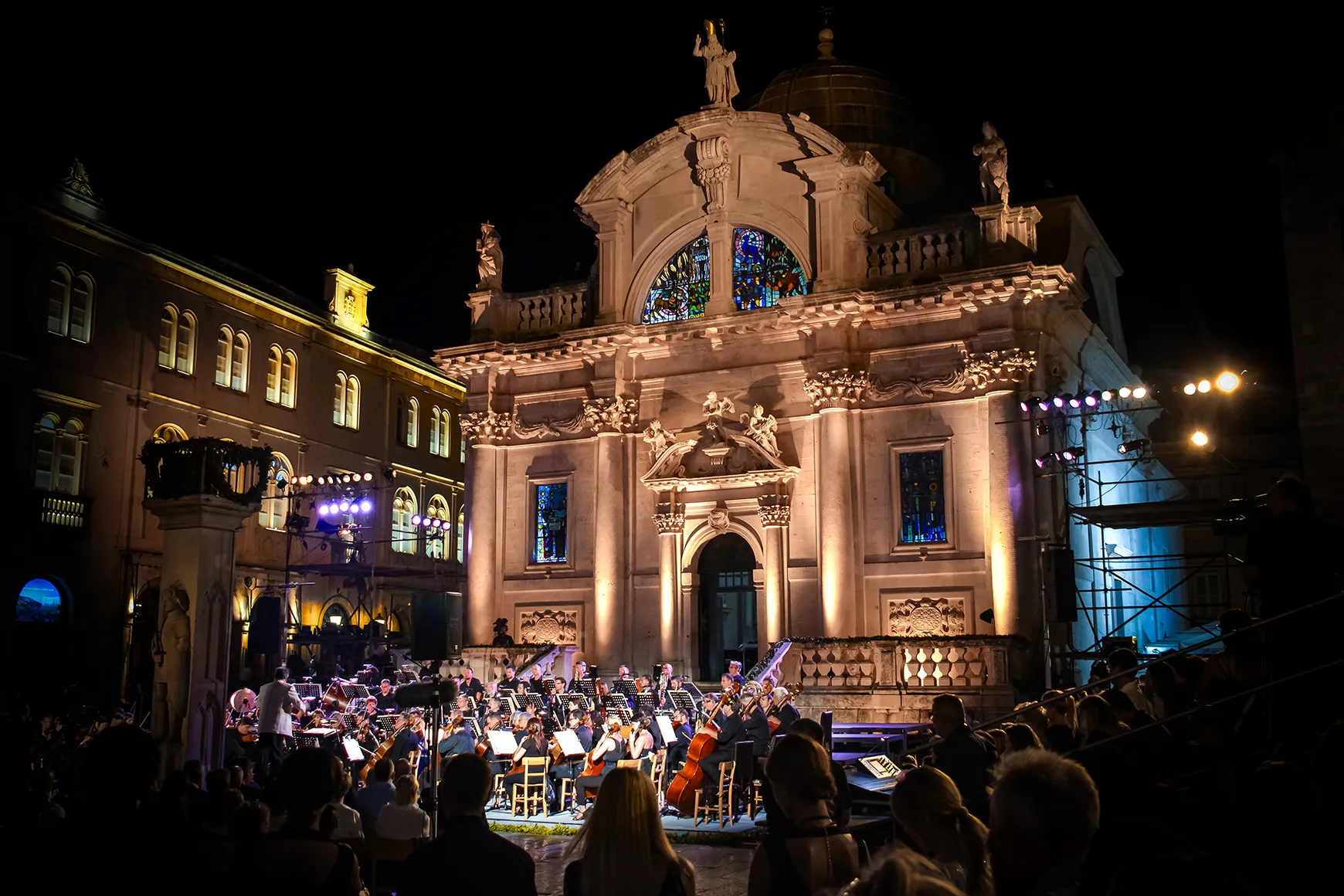 An outdoor concert at Dubrovnik Summer Festival in Croatia