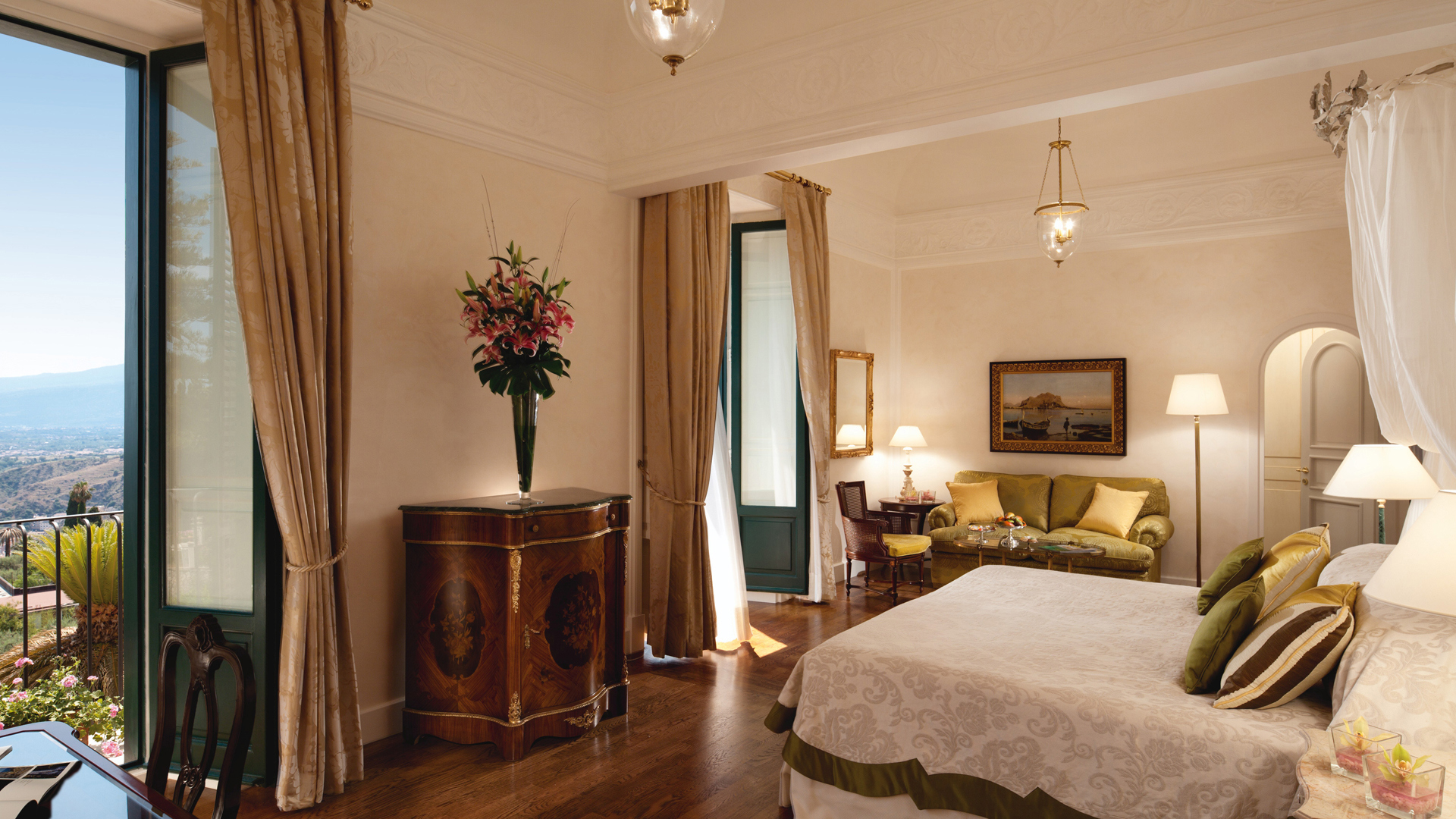 Europe & North Africa, Italy, Grand Hotel Timeo A Belmond Hotel Taormina, Bedroom Suite