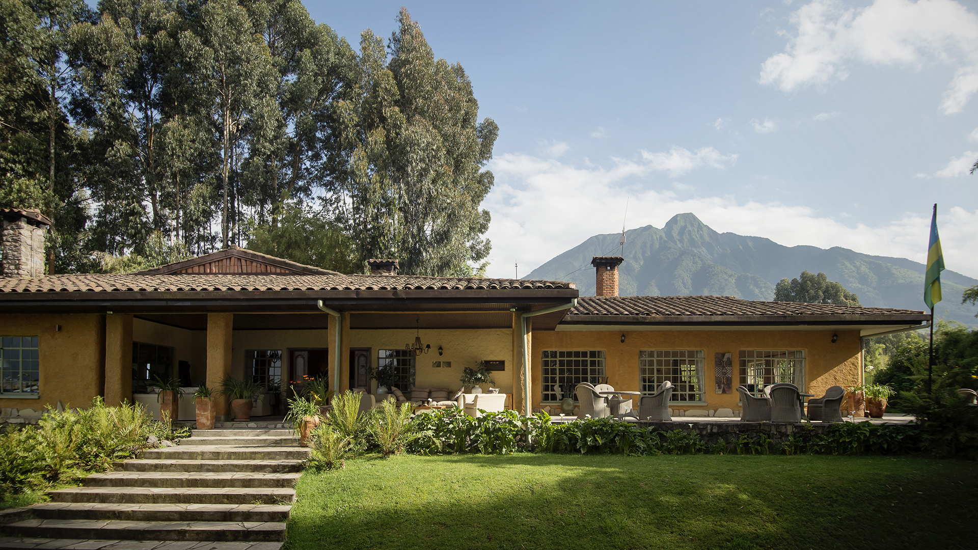 Africa, Rwanda, Sabyinyo, Front Facing Exterior View