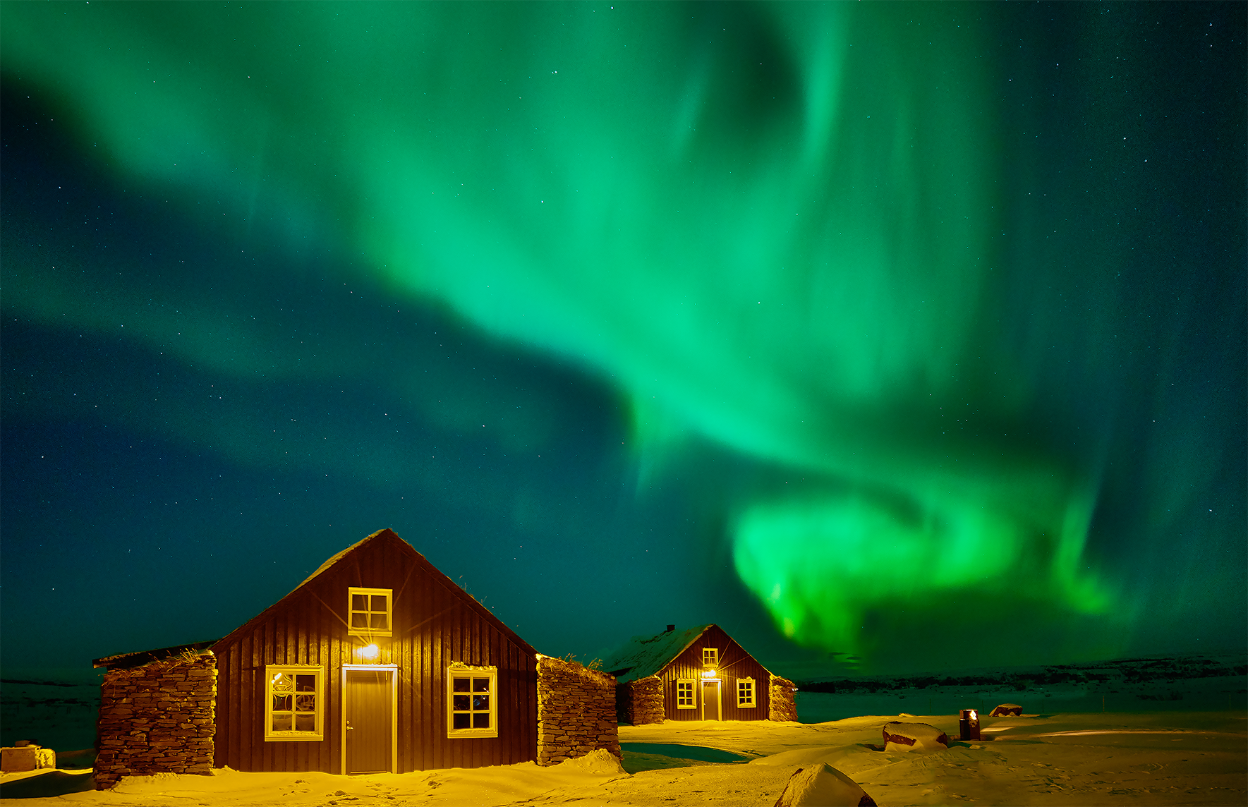 Europe, Iceland, Torfhus Retreat, Northern Lights 
