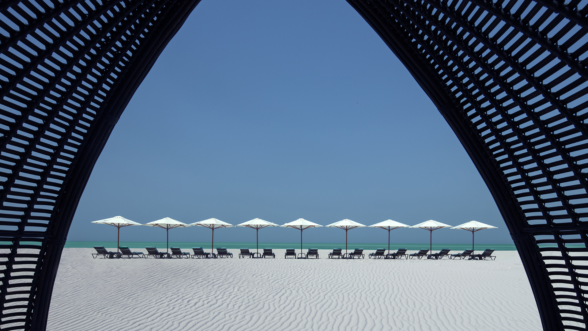 Indian Ocean, Arab Emirates, Abu Dhabi, The St. Regis Saadiyat Island Resort, Beach