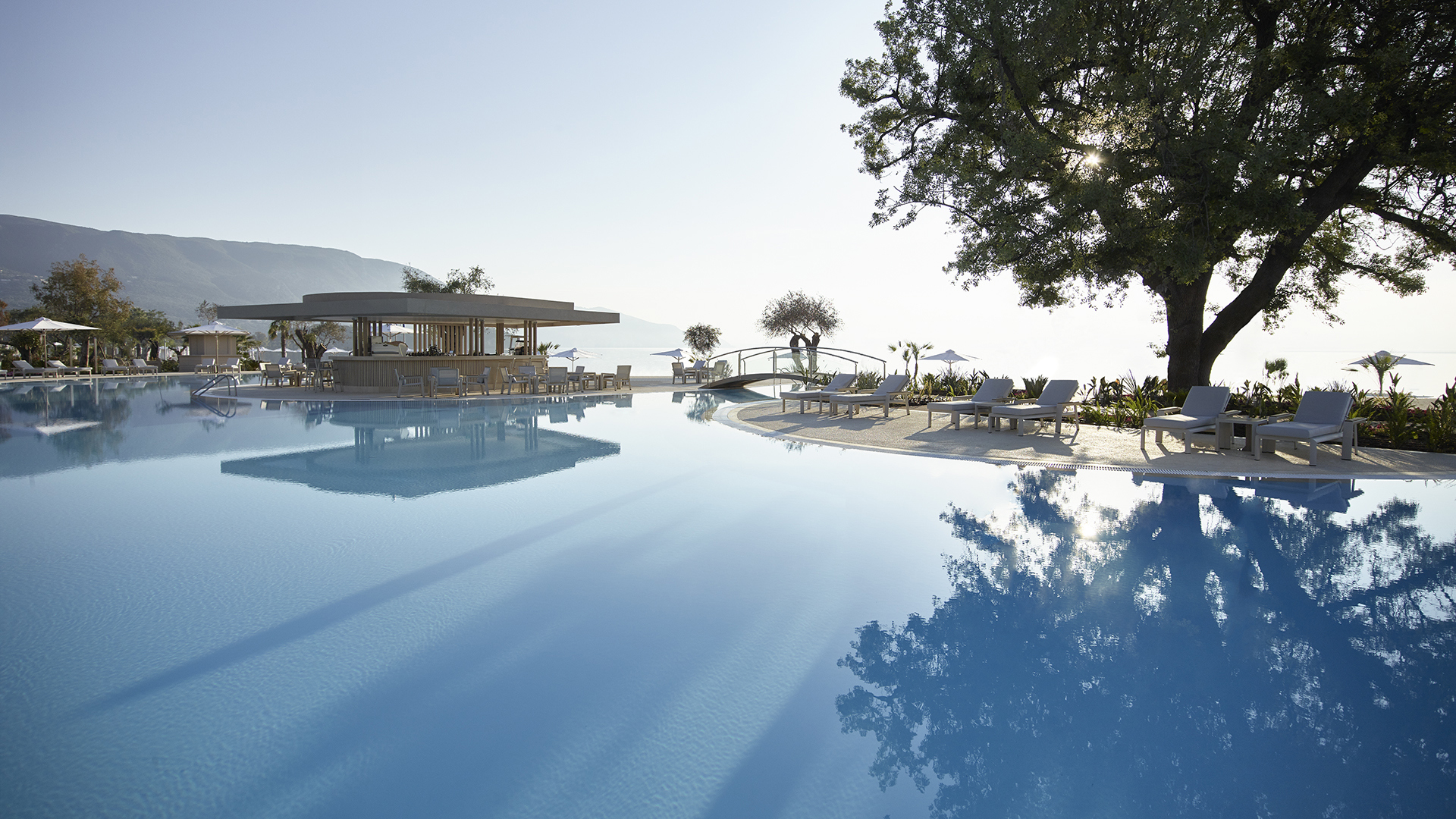 Europe, Greece, Corfu, Ikos Dassia, Main pool