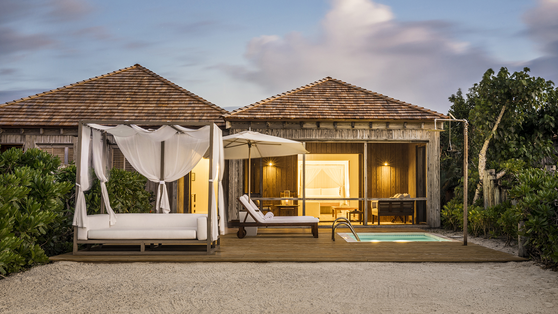 Caribbean, Turks & Caicos, Parrot Cay, Beach House Exterior