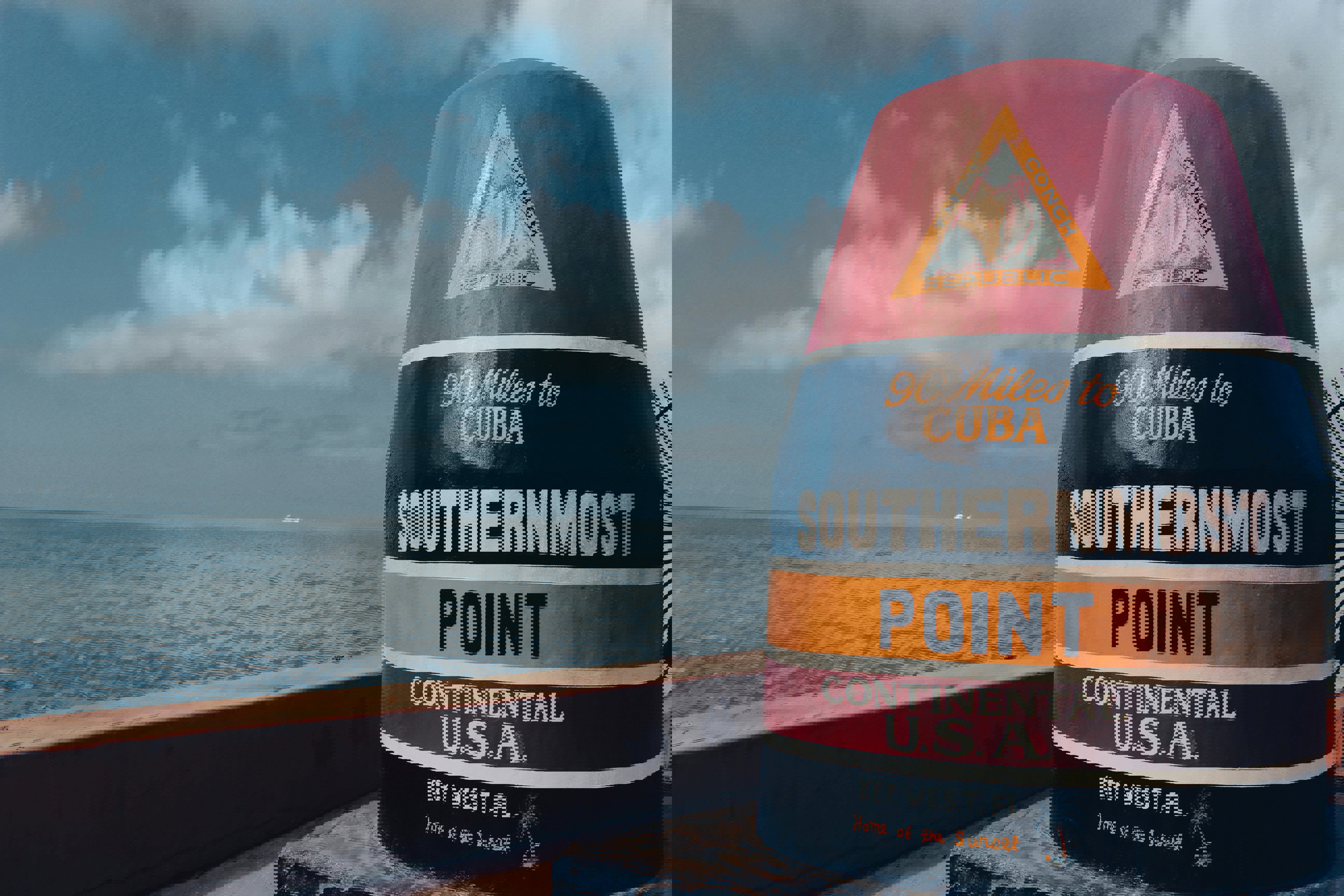 Buoy marking the most southerly point of the USA