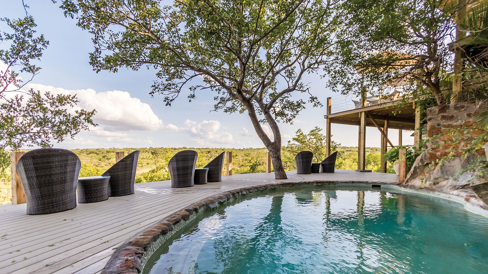  Africa, South Africa, Leopard Hills Private Game Reserve, Pool 