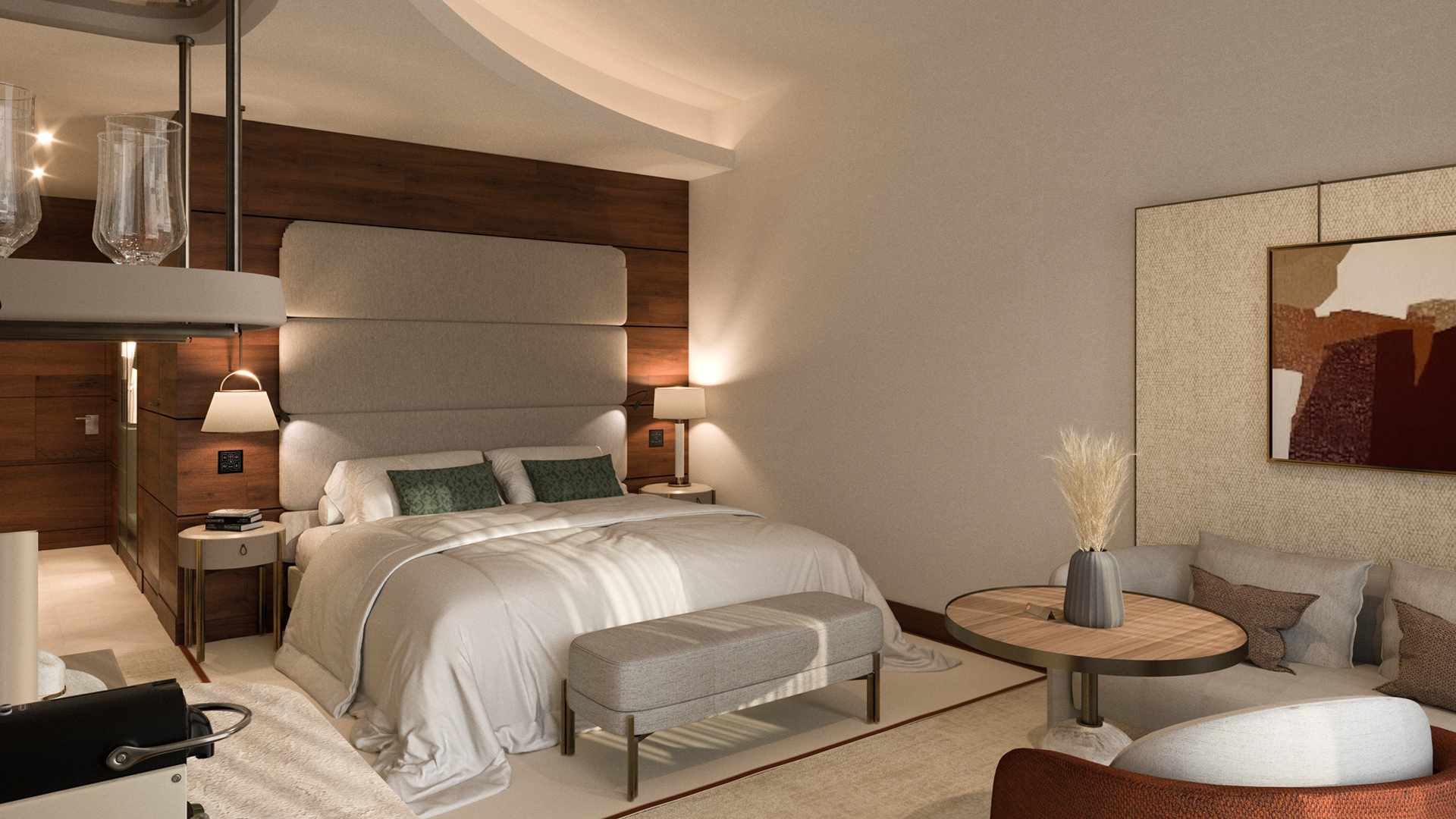 Europe, Croatia, Hotel Monte Mulini, Bedroom