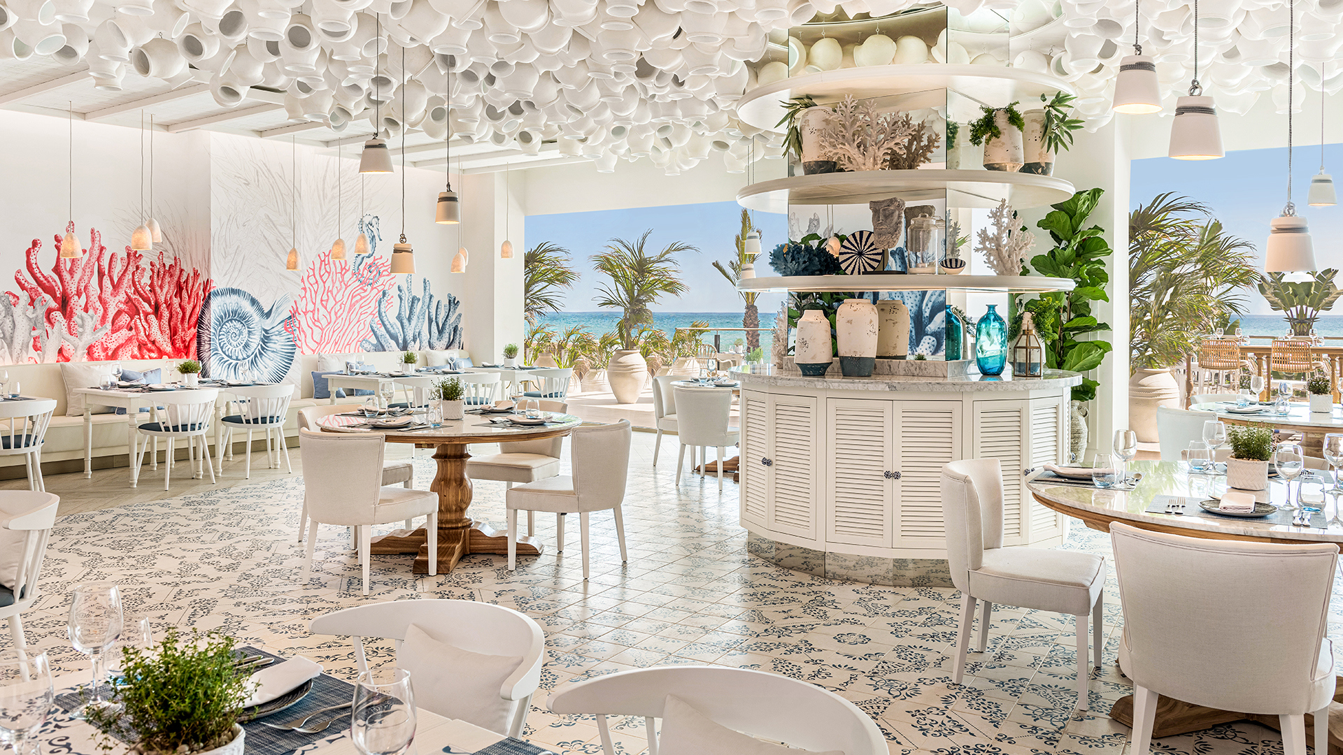 Europe, Spain, Mainland, Ikos Andalusia, Ouzo Restaurant