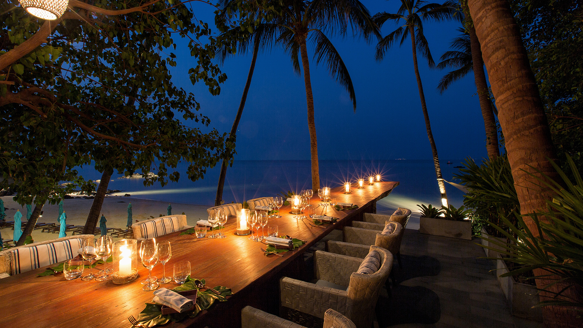  Indian Subcontinent, Far East & Australasia, Thailand, Four Seasons Resort Koh Samui, Dining by Candlelight