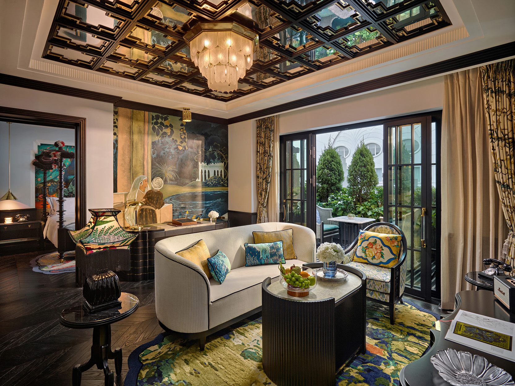 Asia, Vietnam, Hanoi, Capella Hanoi, lounge of the Royal Opera Suite Scheherazade