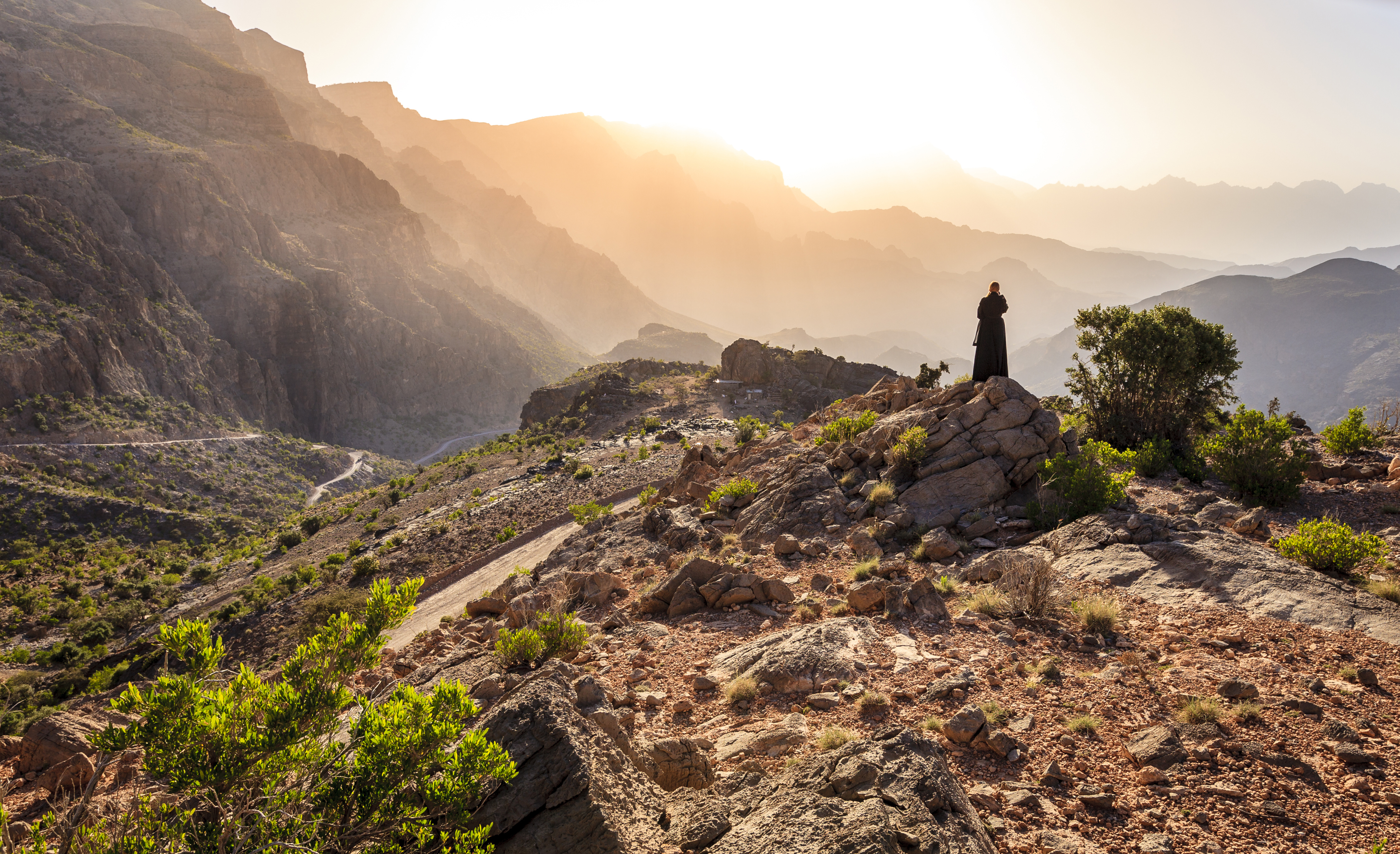 Omani woman in the mountains