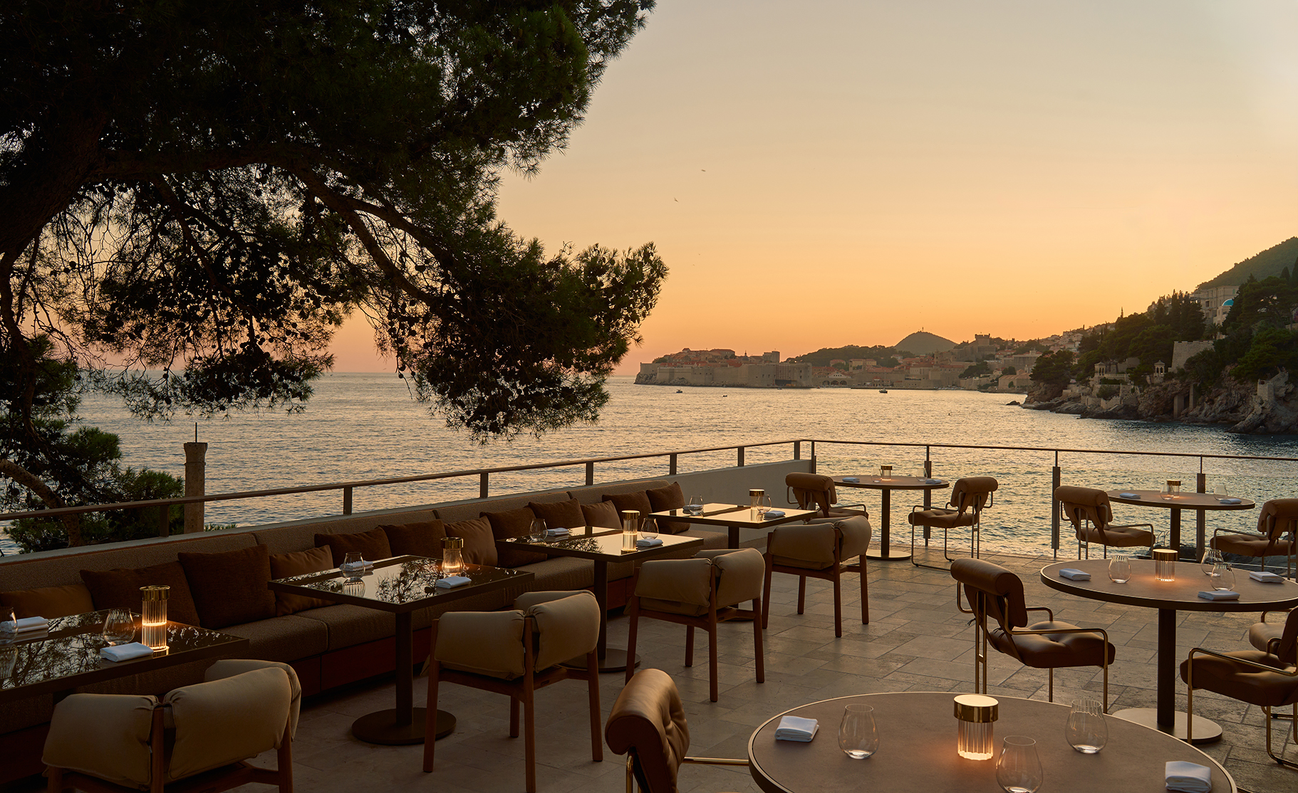 Europe, Croatia, Villa Dubrovnik, Pjerin Restaurant Terrace