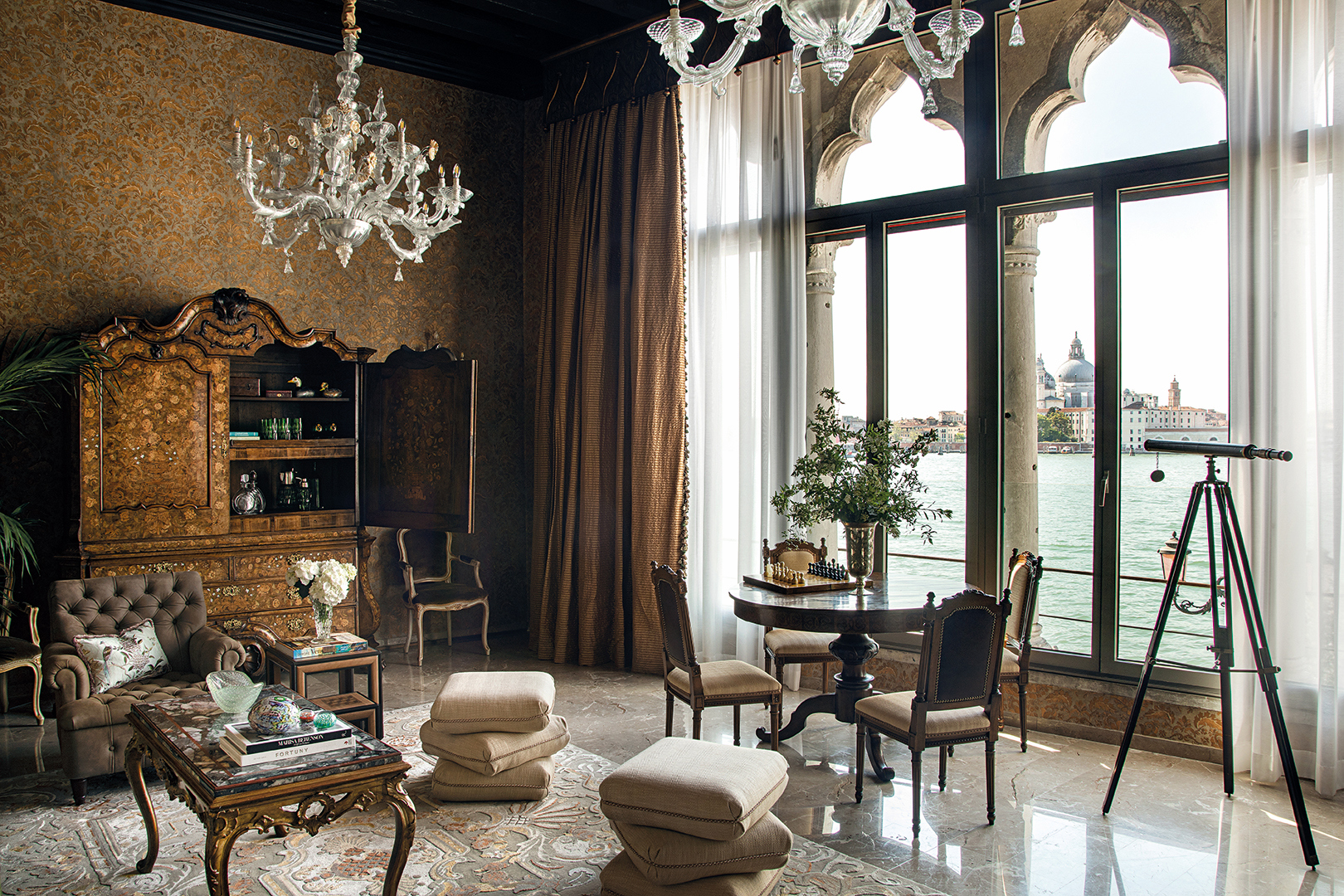 Europe, Italy, Venice, Hotel Cipriani, A Belmond Hotel, Venice, Luxury living suite