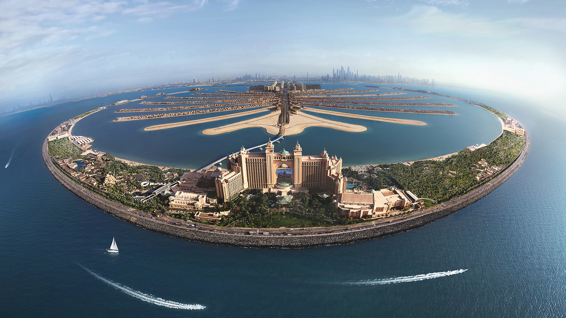 Arab emirates, Dubai, Atlantis the palm, Aerial shot