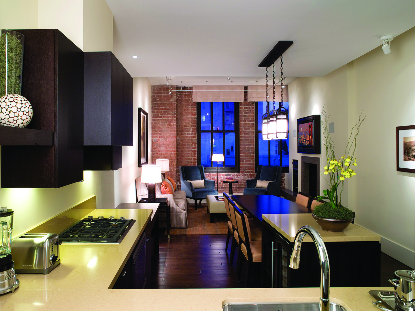 North America, California, San Francisco, Fairmont Heritage Place Ghirardelli Square, kitchen 