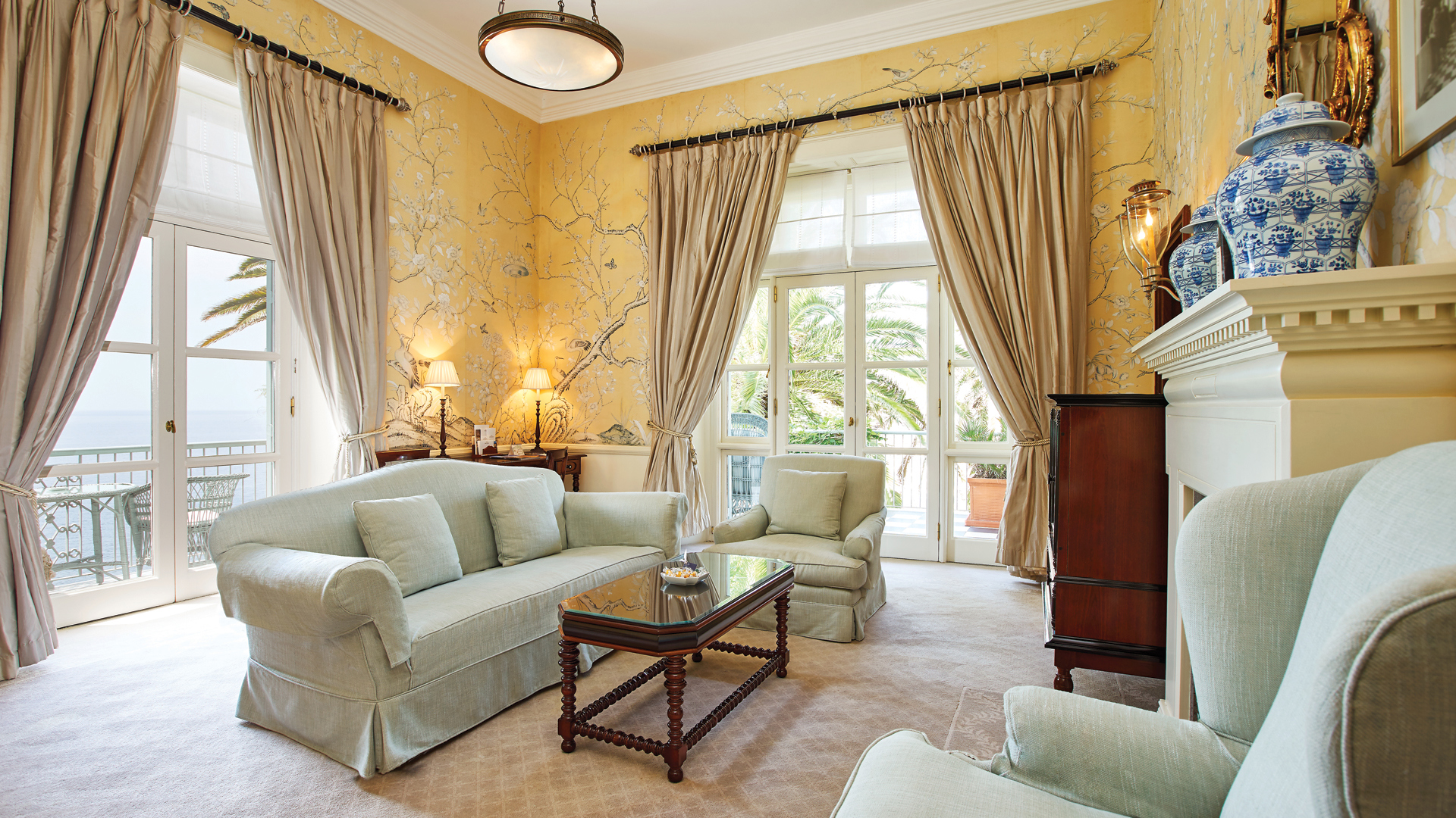 Europe, Portugal, Madeira, Reid's Palace A Belmond Hotel Madeira, Suite living area