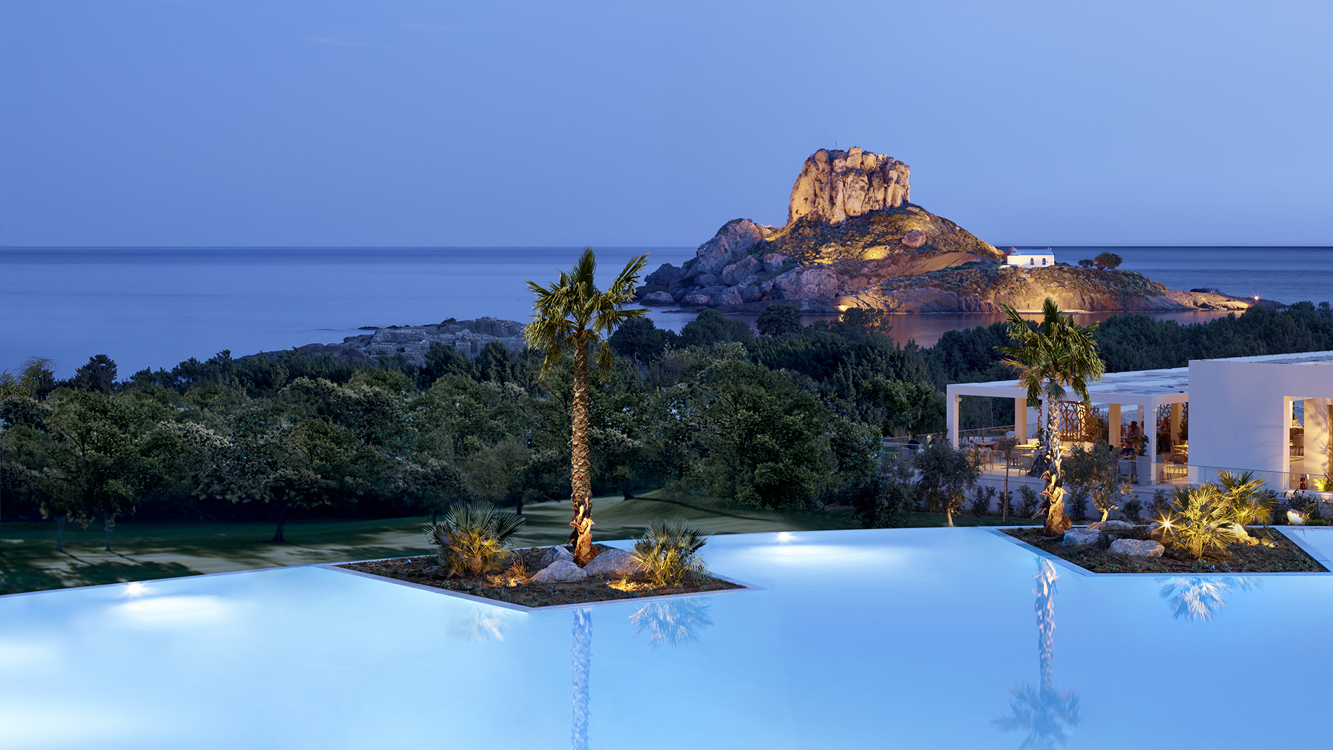 Europe, Greece, Kos, Ikos Aria, Main Pool