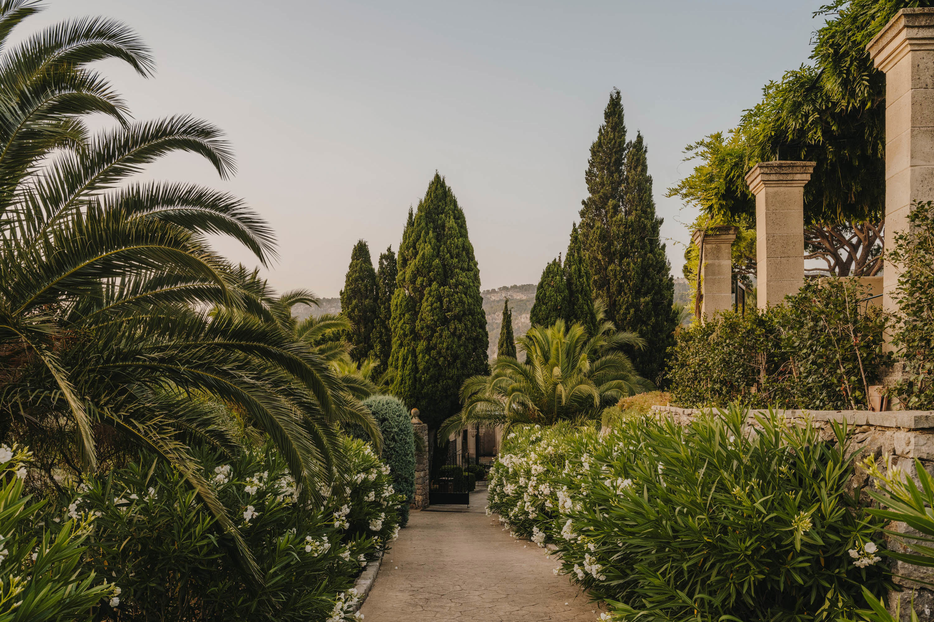 Floral pathway on the gardens of Son Net