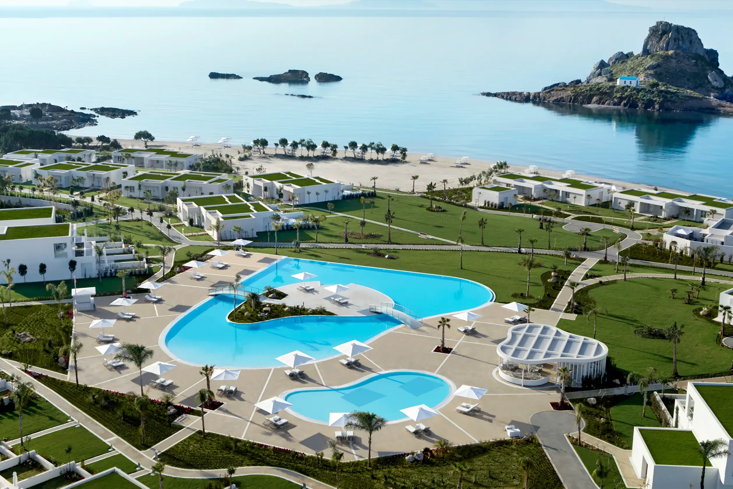 Europe, Greece, Kos, Ikos Aria, Resort pools