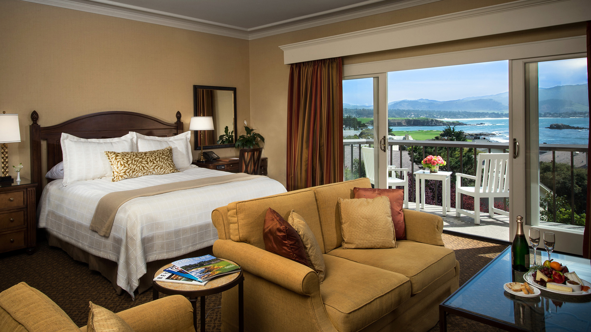 USA, Luxury California Holidays, The Lodge at Pebble Beach™, Partial Ocean View Room