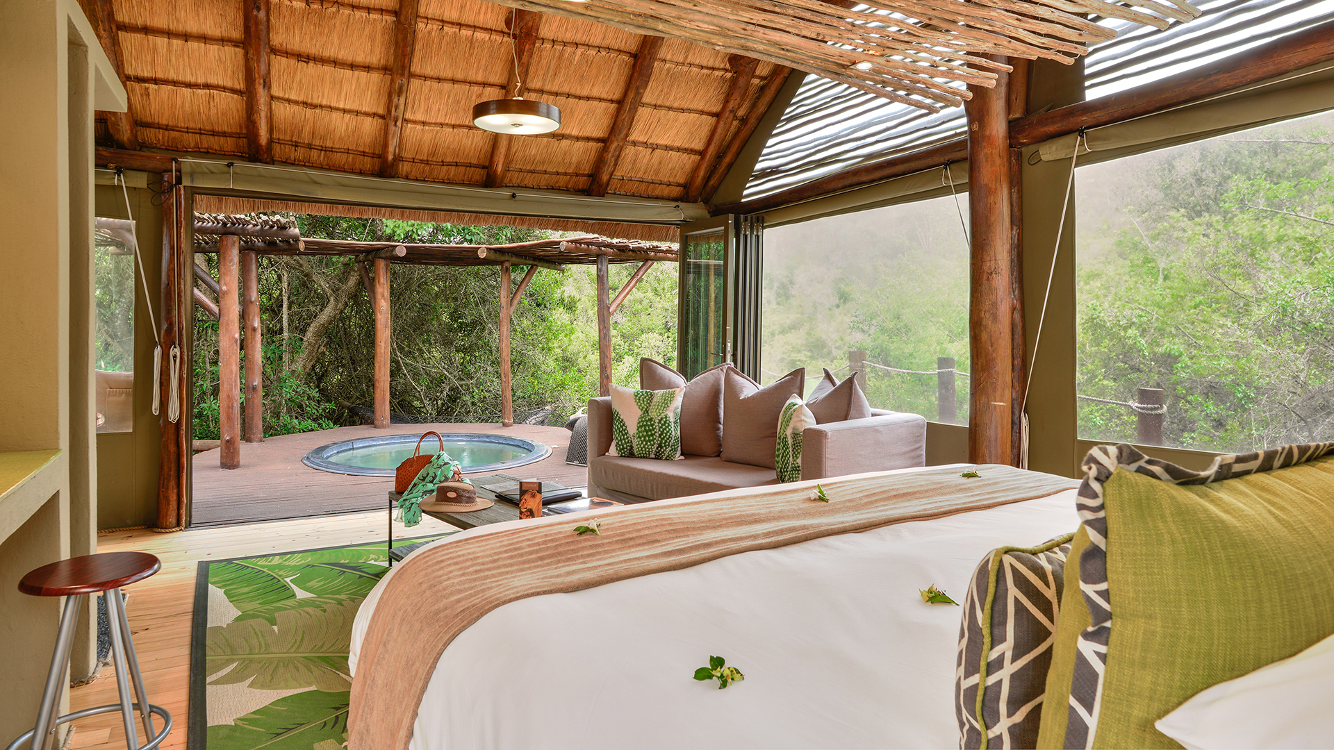  Africa, South Africa, Bayethe Tented Lodge at Shamwari Private Game Reserve, Bedroom