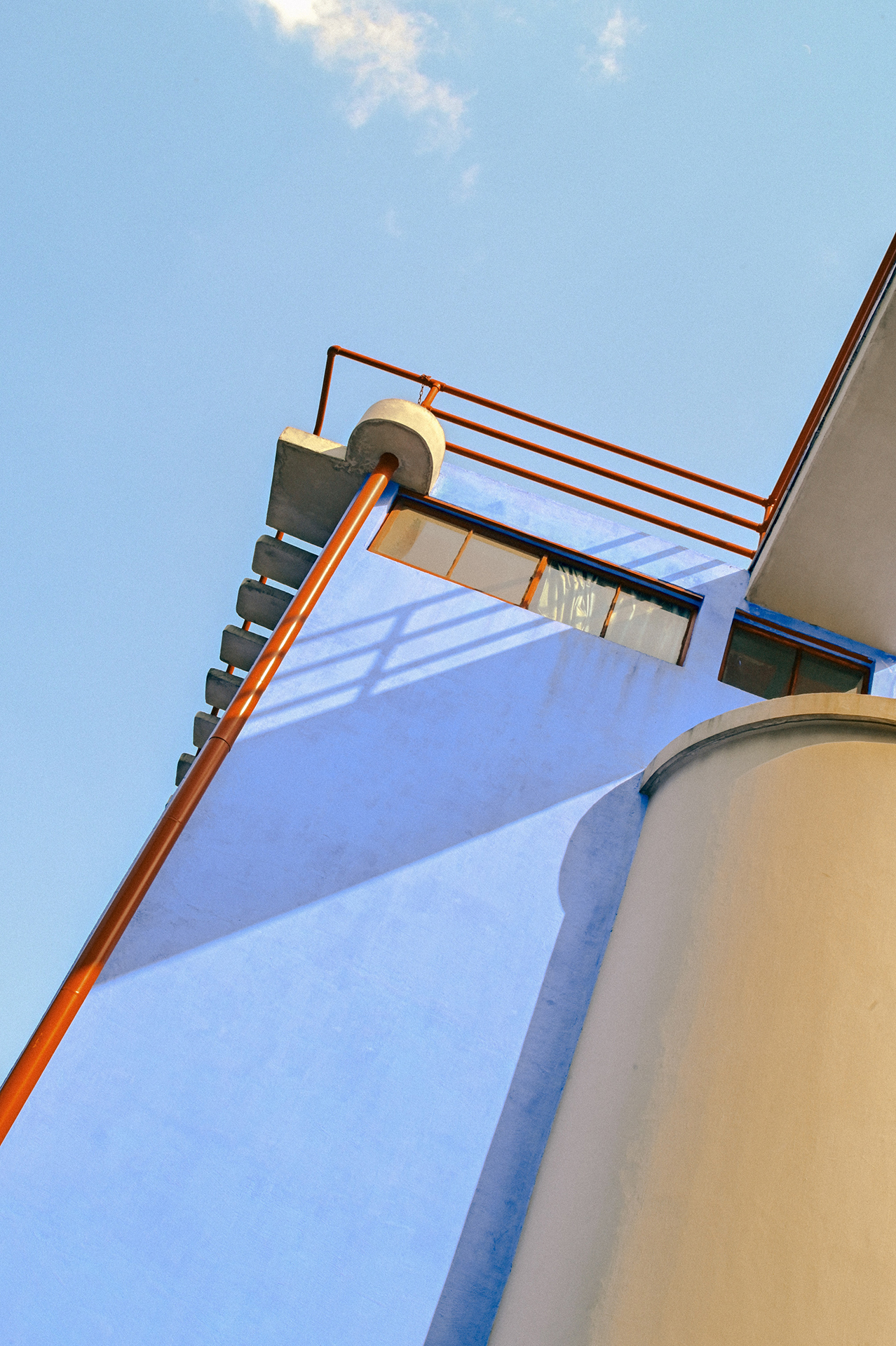 The blue coloured exterior of Frida Kahlo's house
