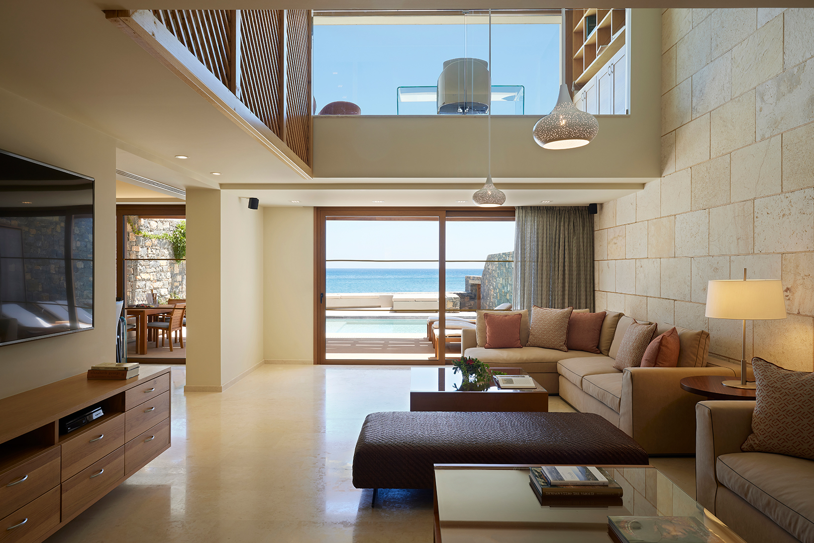 Europe, Greece, Crete, Elounda Peninsula All Suite Hotel, Living room