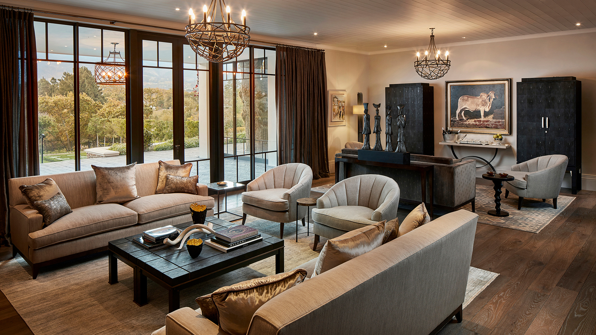  Africa, South Africa, Leeu Estate, lounge Area