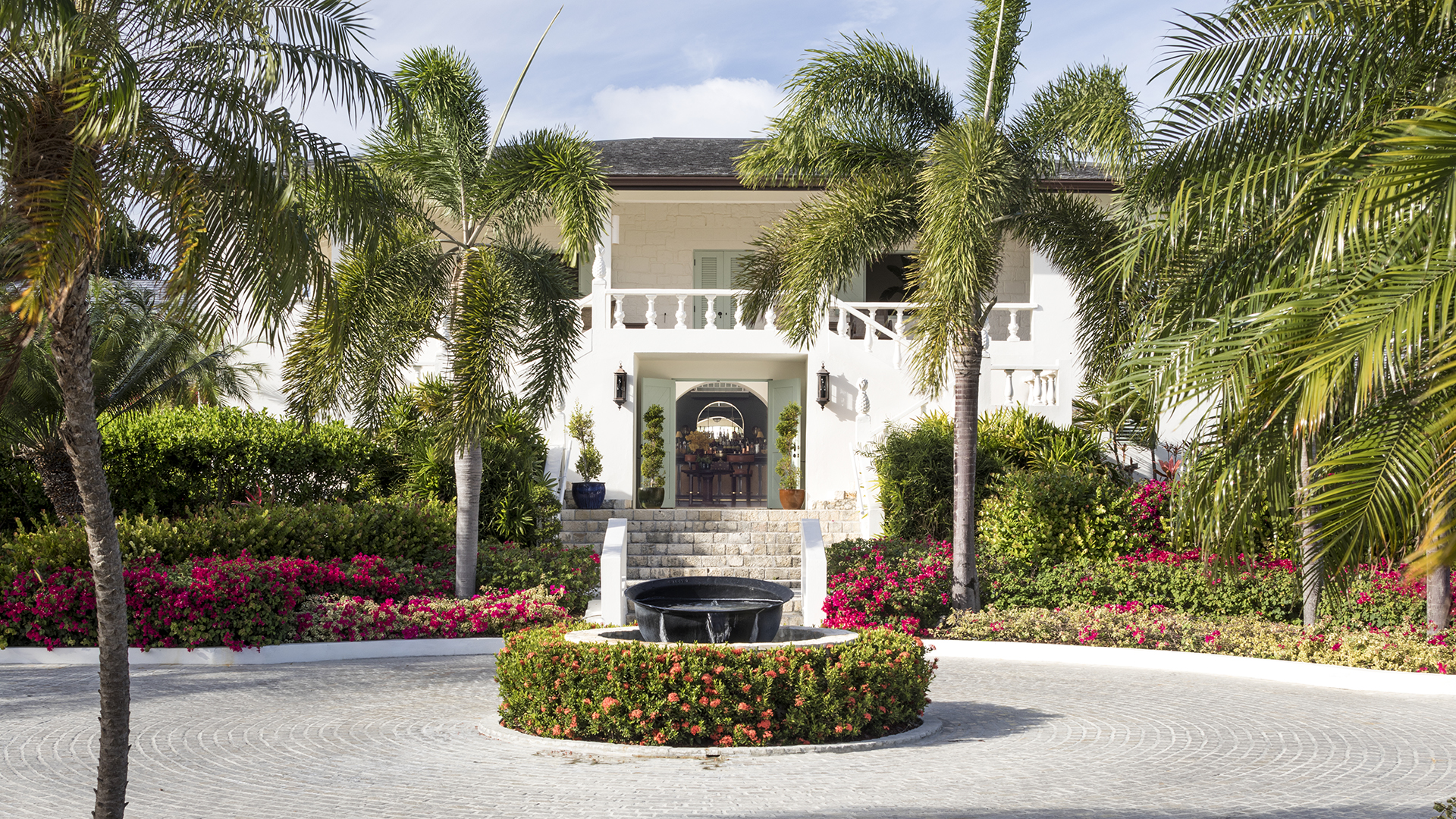 Caribbean, Antigua, Jumby Bay, Estate House Entry